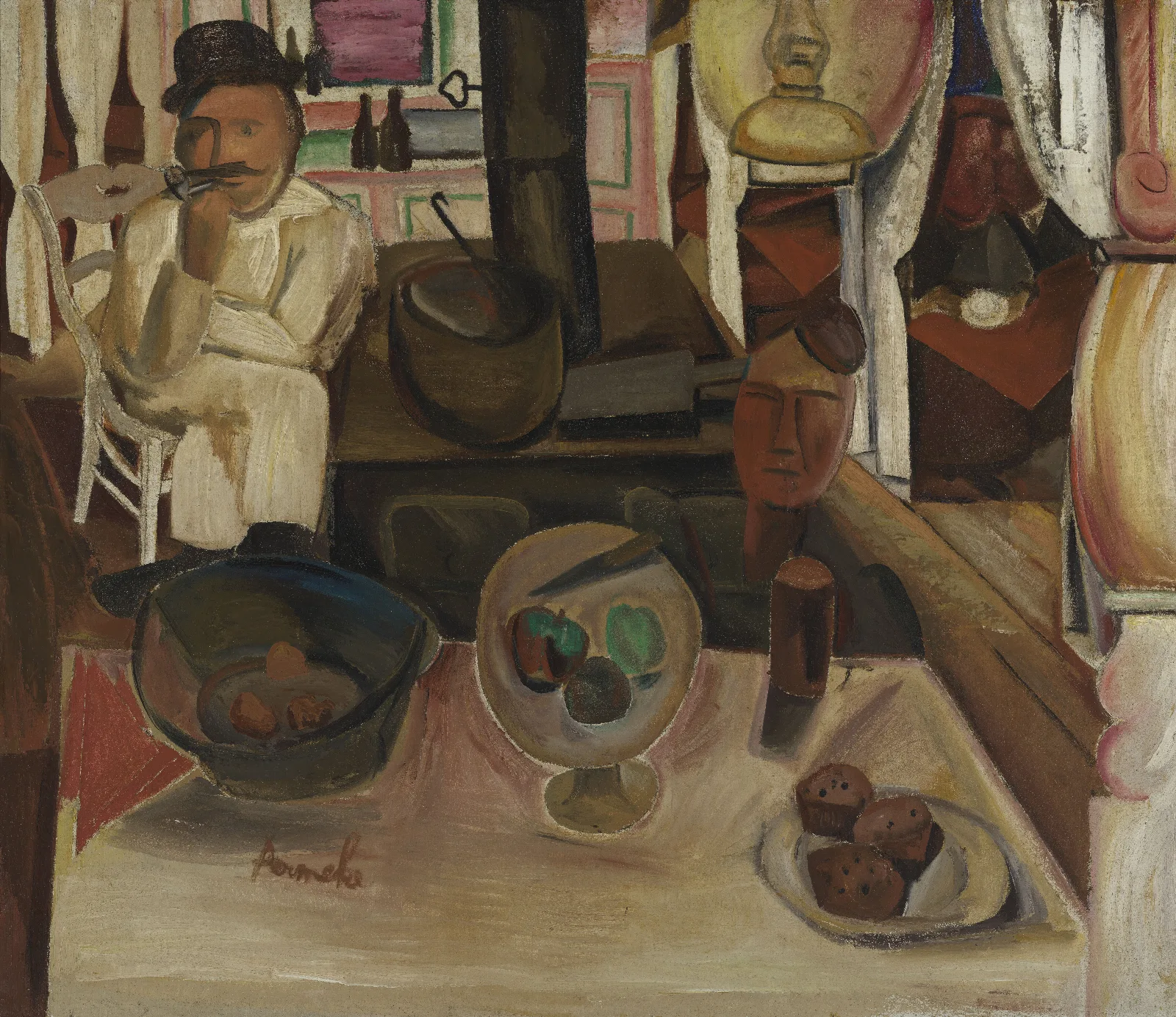 Pastry Stall Wall Art by Constant Permeke - Canvas Print