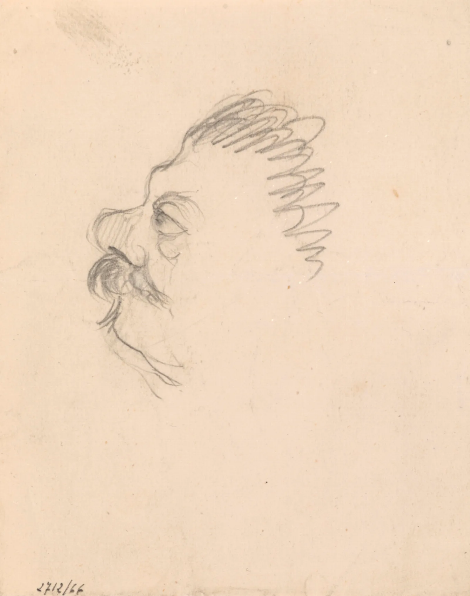 Head Of A Man In Profile 3 Wall Art by James Ensor - Canvas Print