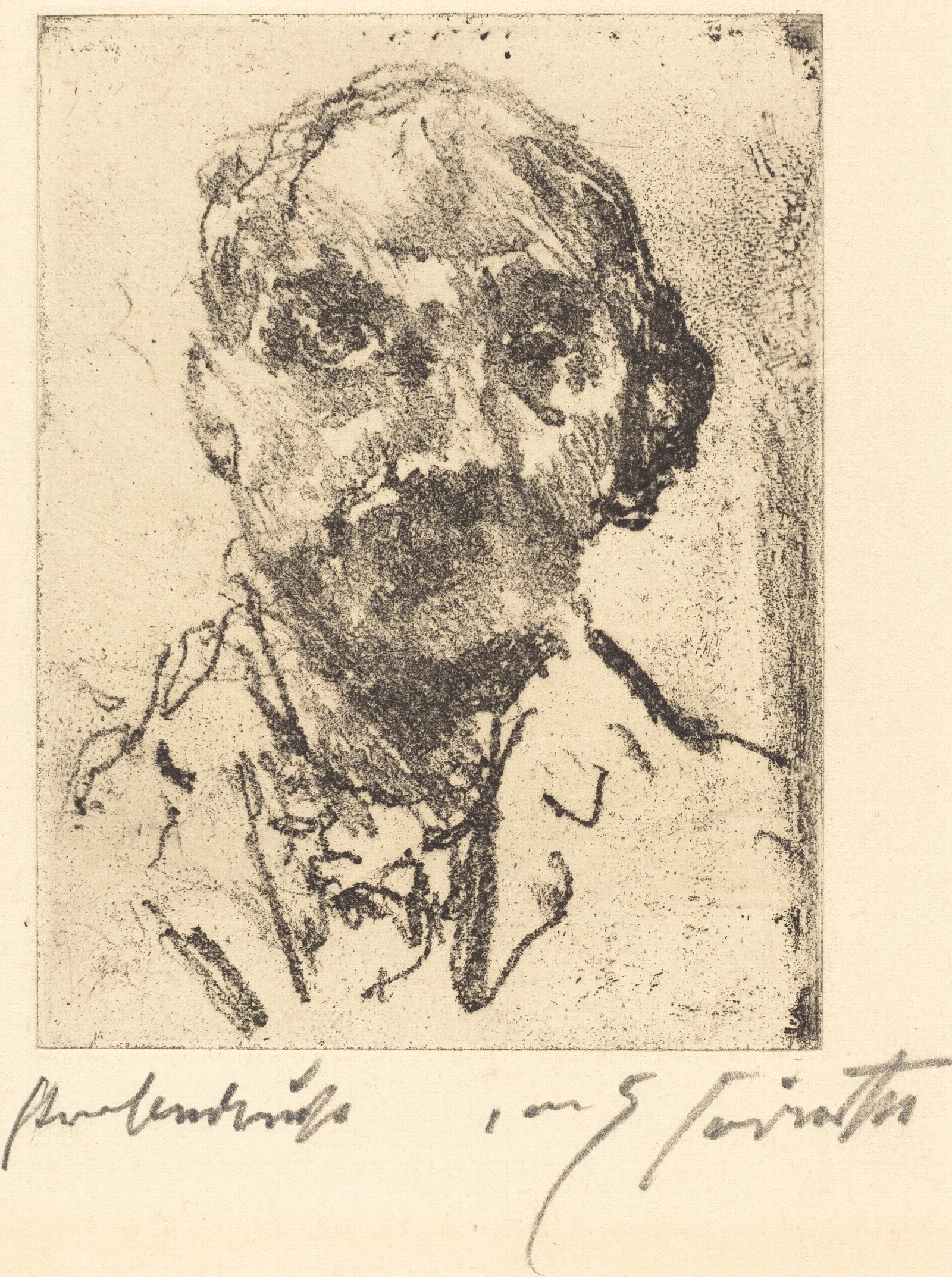 Self Portrait Selbstbildnis 5 Wall Art by Lovis Corinth - Canvas Print