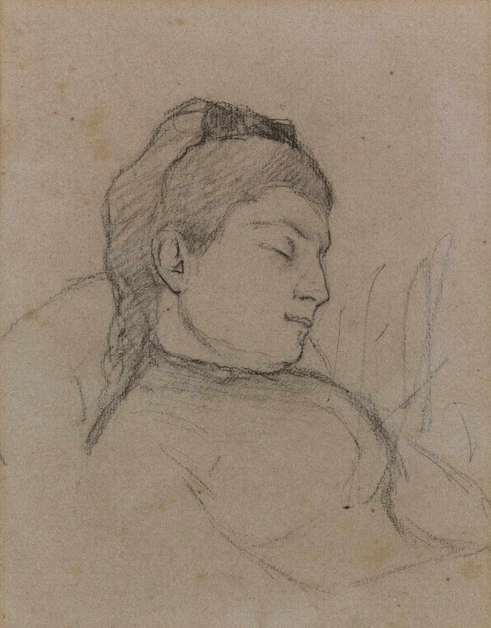 Femme Sommeillant Wall Art by Paul Gauguin - Canvas Print