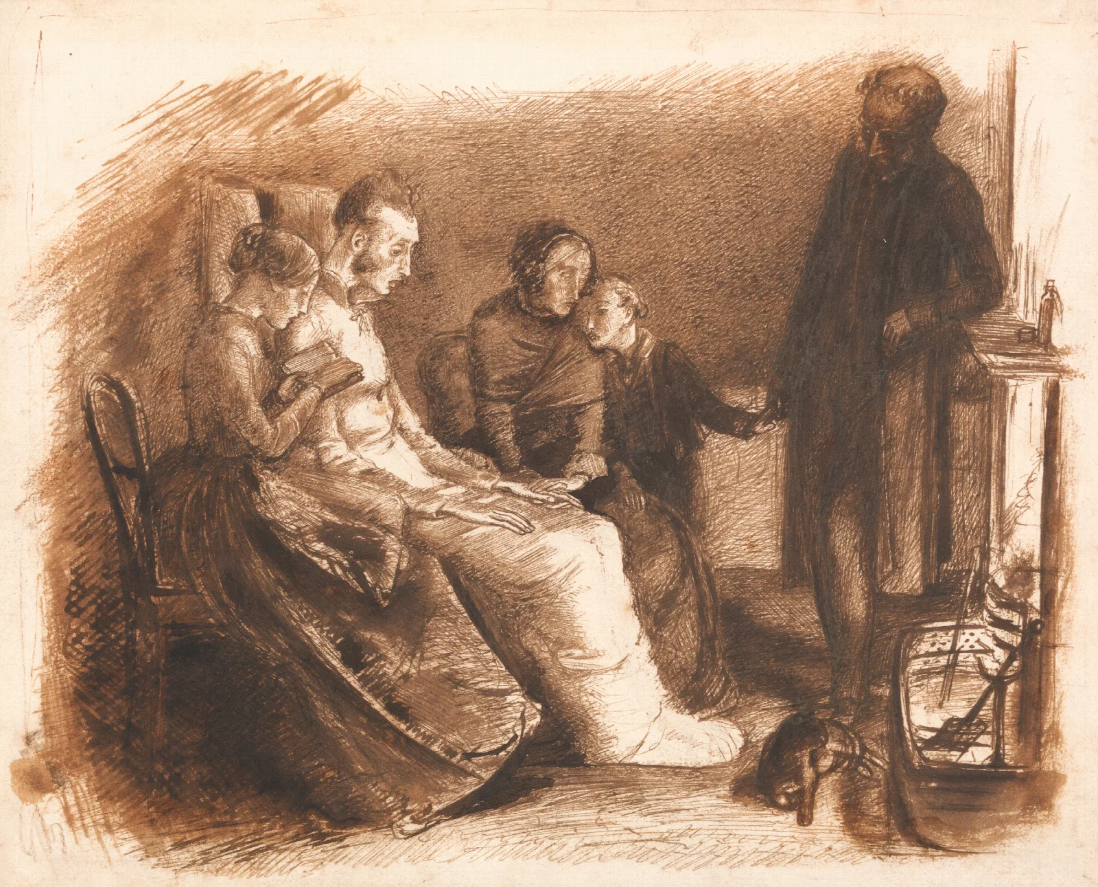 The Dying Man Wall Art by Sir John Everett Millais - Canvas Print