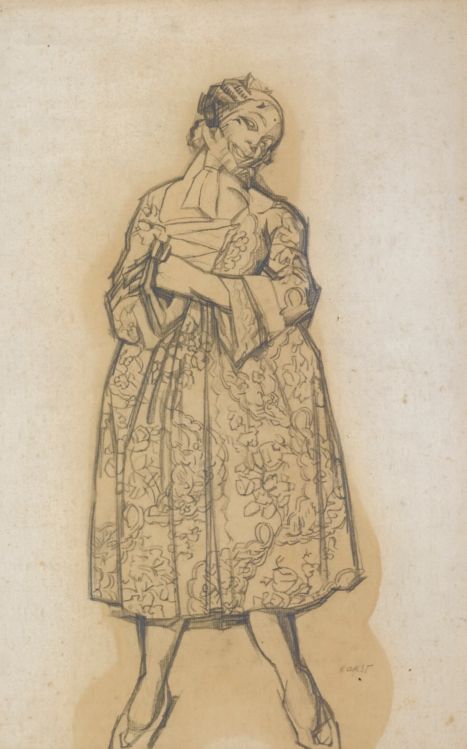Costume Design For Dorothee From Les Femmes De Bonne Humeur Wall Art by Léon Bakst - Canvas Print