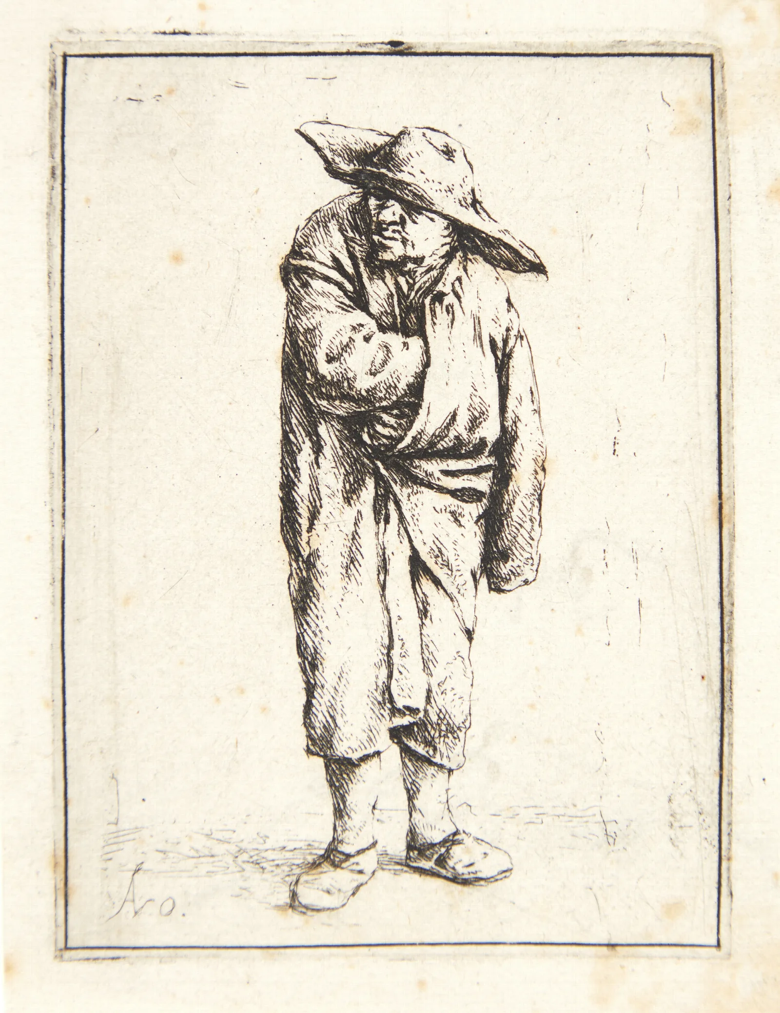 Farmer With One Hand In His Coat Wall Art by Adriaen van Ostade - Canvas Print
