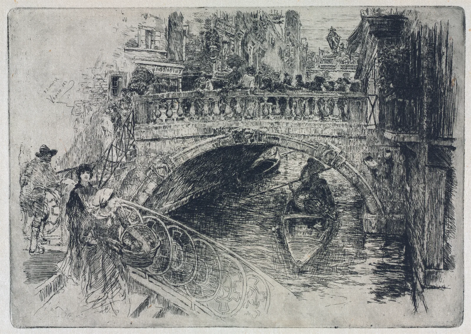 Venetian Bridge 2 Wall Art by Frank Duveneck - Canvas Print