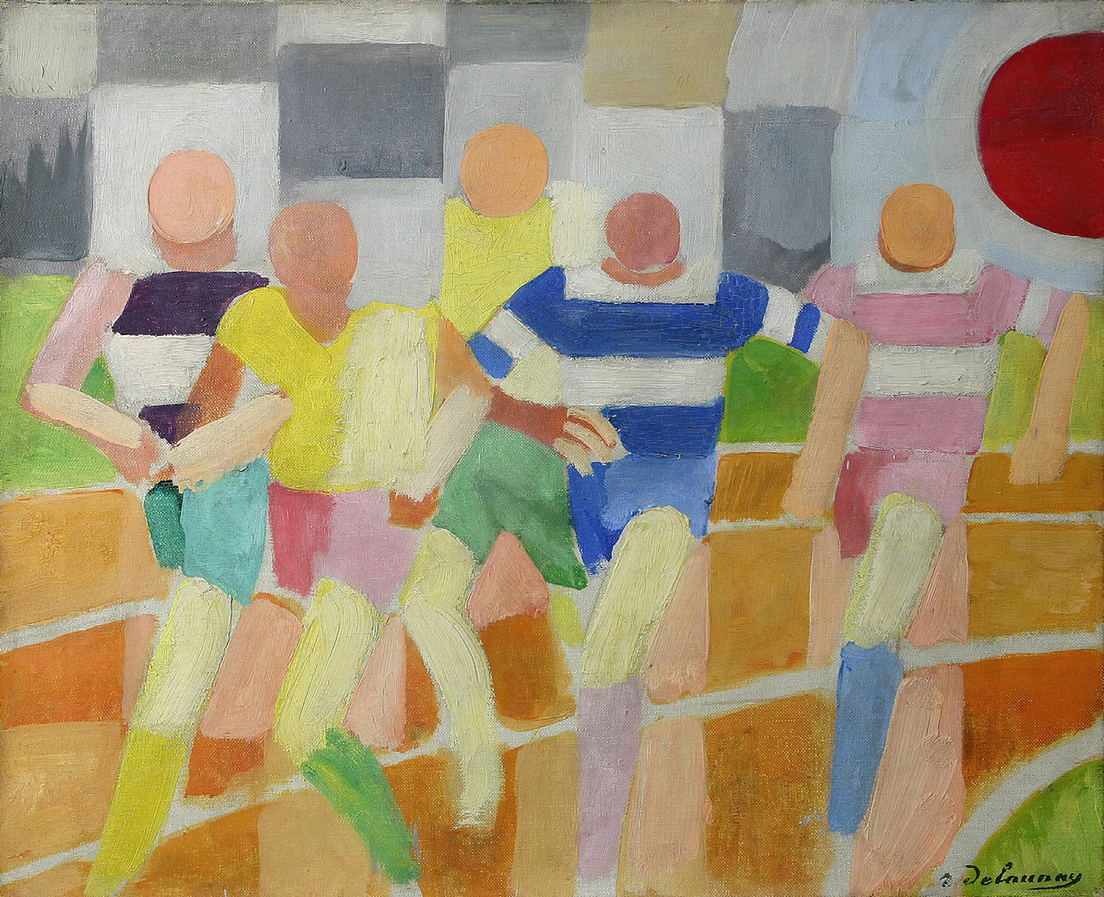 Runners Wall Art by Robert Delaunay - Canvas Print