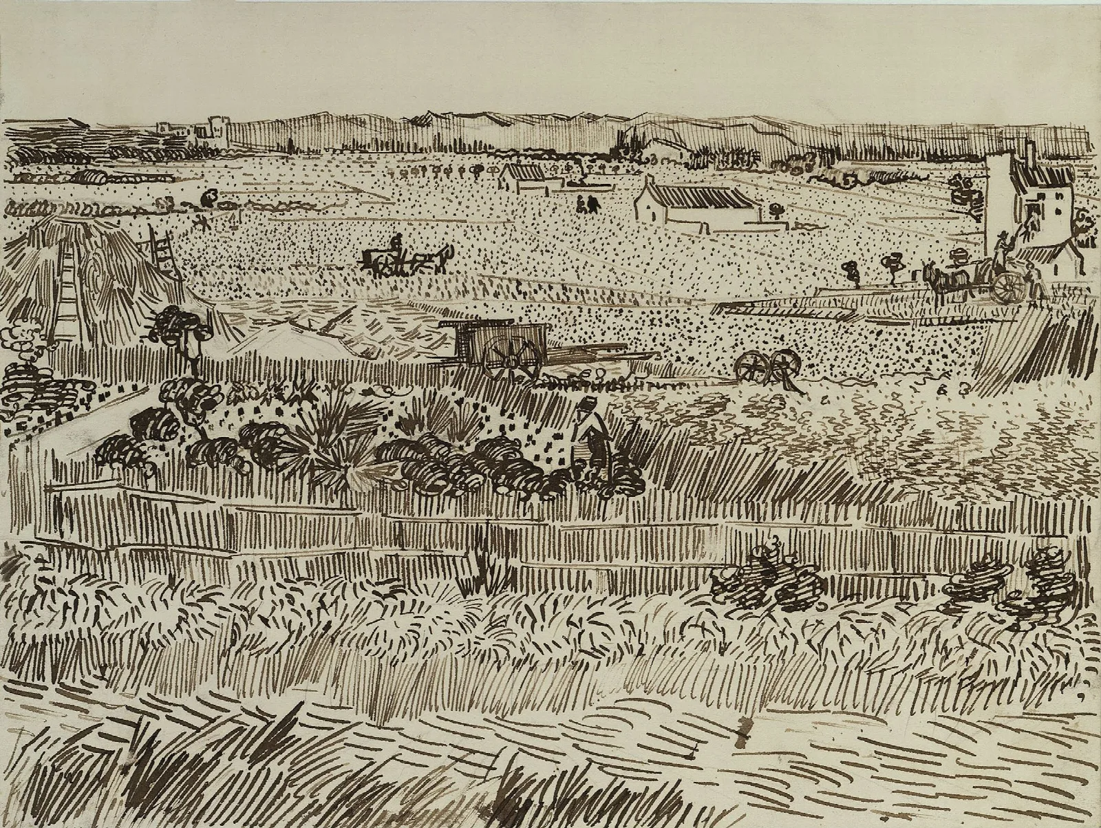 The Harvest For Emile Bernard Wall Art by Vincent van Gogh - Canvas Print