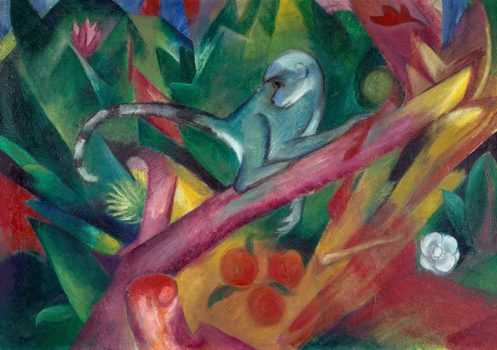 The Monkey Wall Art by Franz Marc - Canvas Print