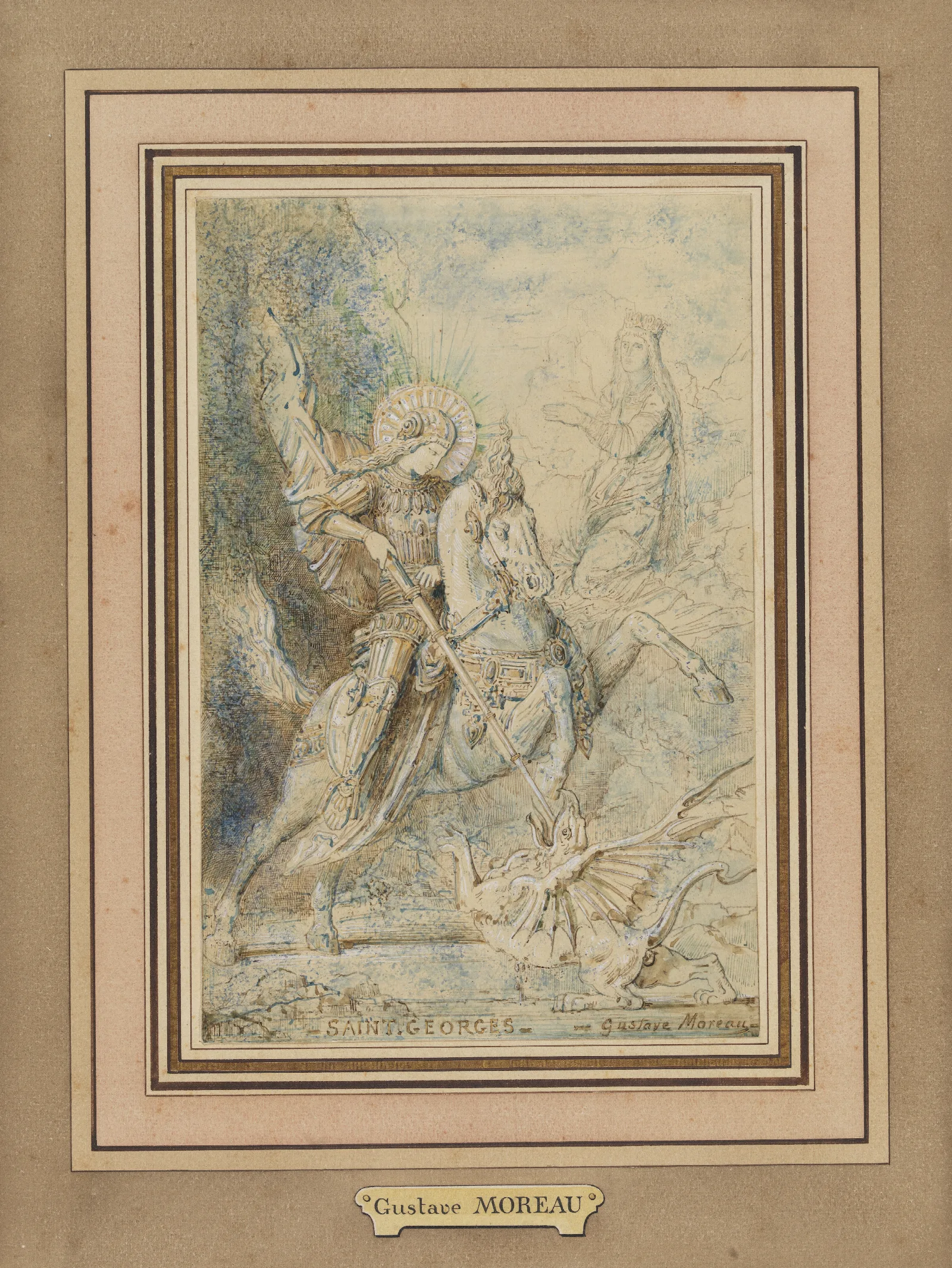 Sankt Georg Wall Art by Gustave Moreau - Canvas Print