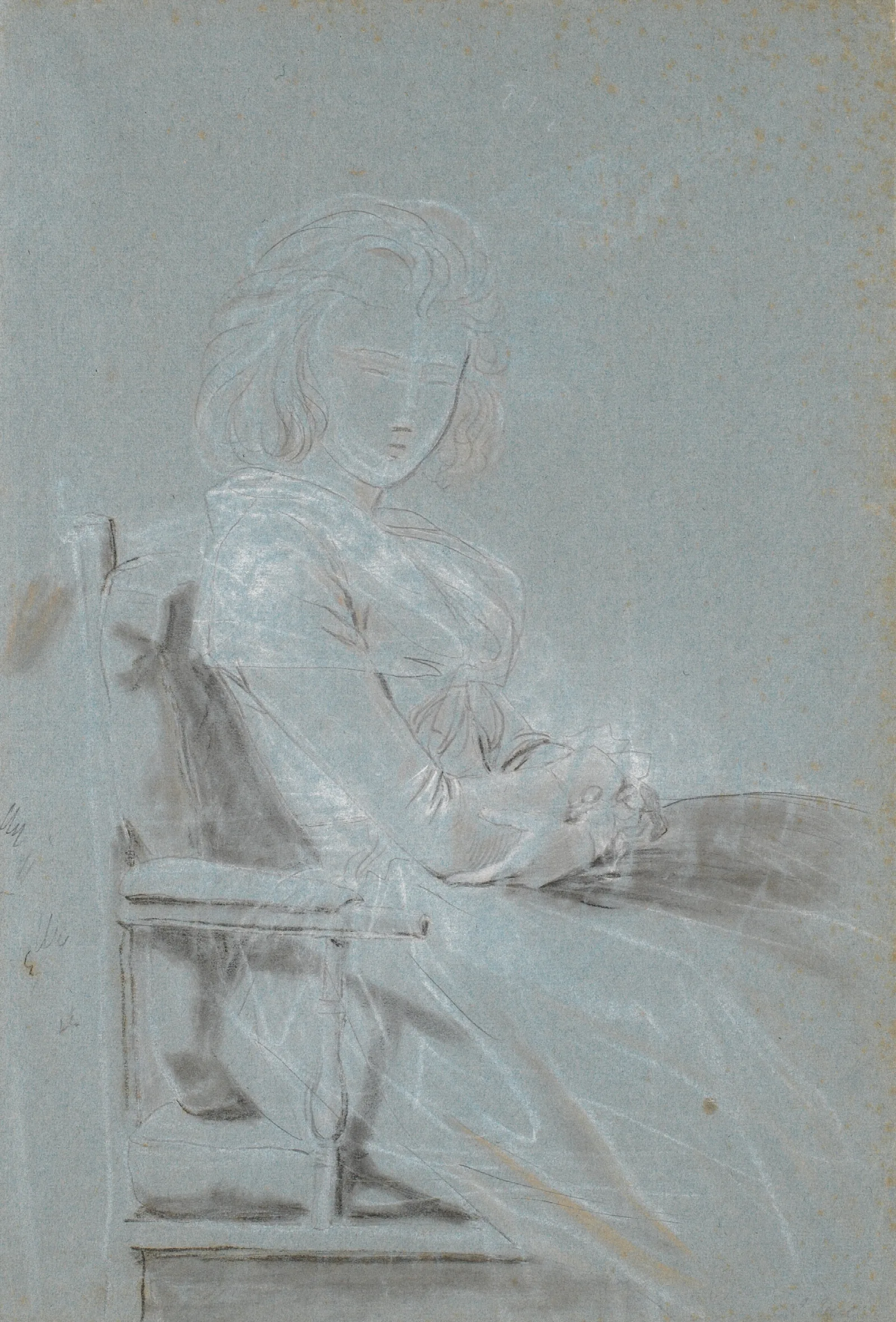 Studie Til Portraettet Af Ulrike Elenora Wedel Jarlsberg Fodt Brockdorff Wall Art by Jens Juel - Canvas Print