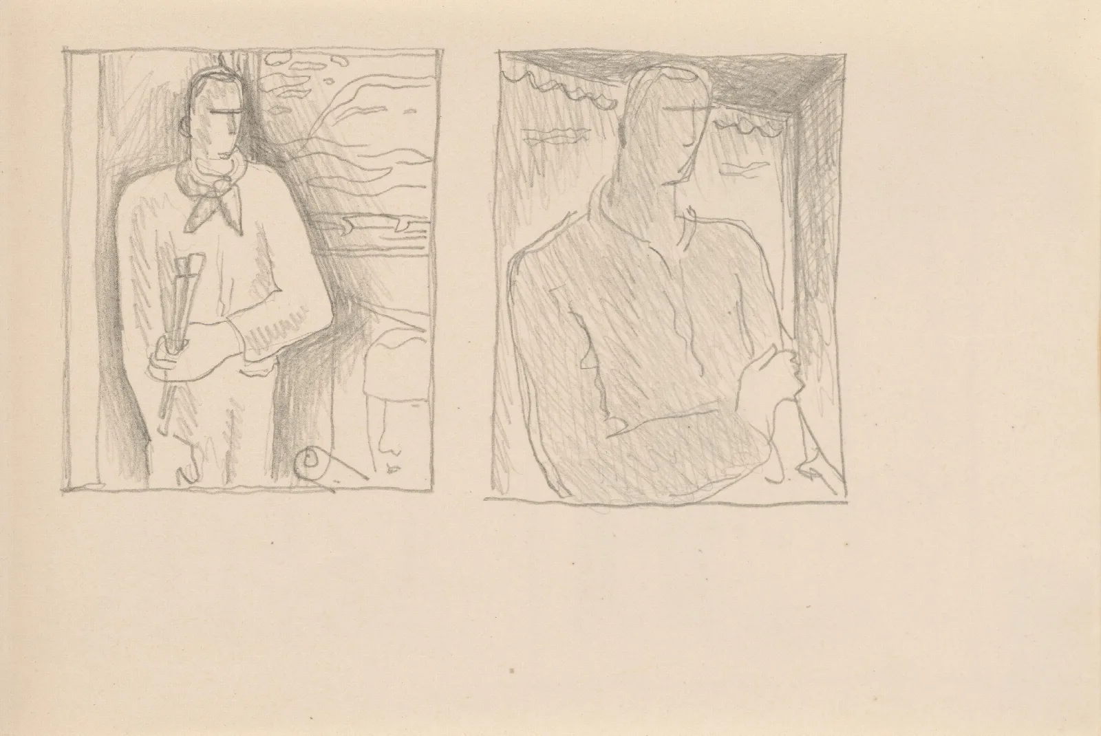 Sketchbook With Various Studies 3 Wall Art by Mikuláš Galanda - Canvas Print