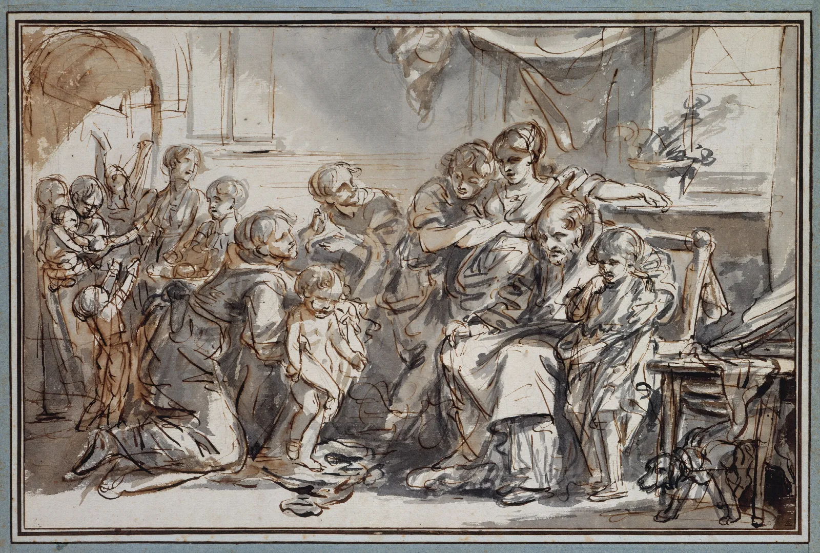 Domestic Scene 3 Wall Art by Jean-Baptiste Greuze - Canvas Print