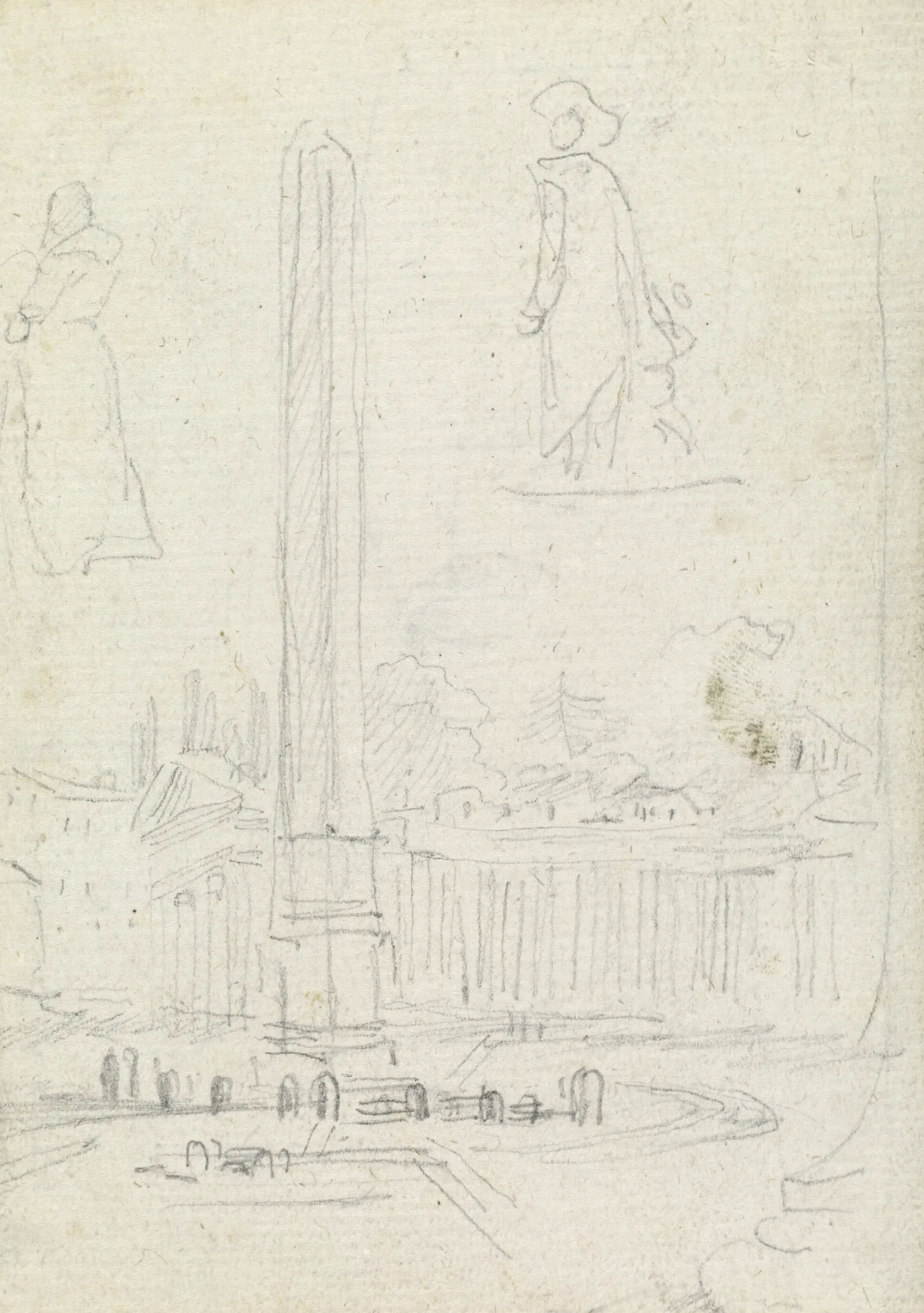 The Obelisk In Saint Peters Square Wall Art by Hubert Robert - Canvas Print