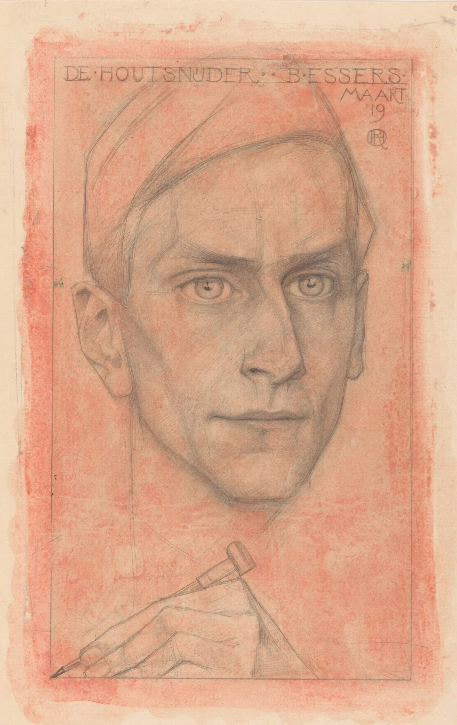 Portret Van De Houtsnijder B Essers Wall Art by Richard Nicolaüs Roland Holst - Canvas Print