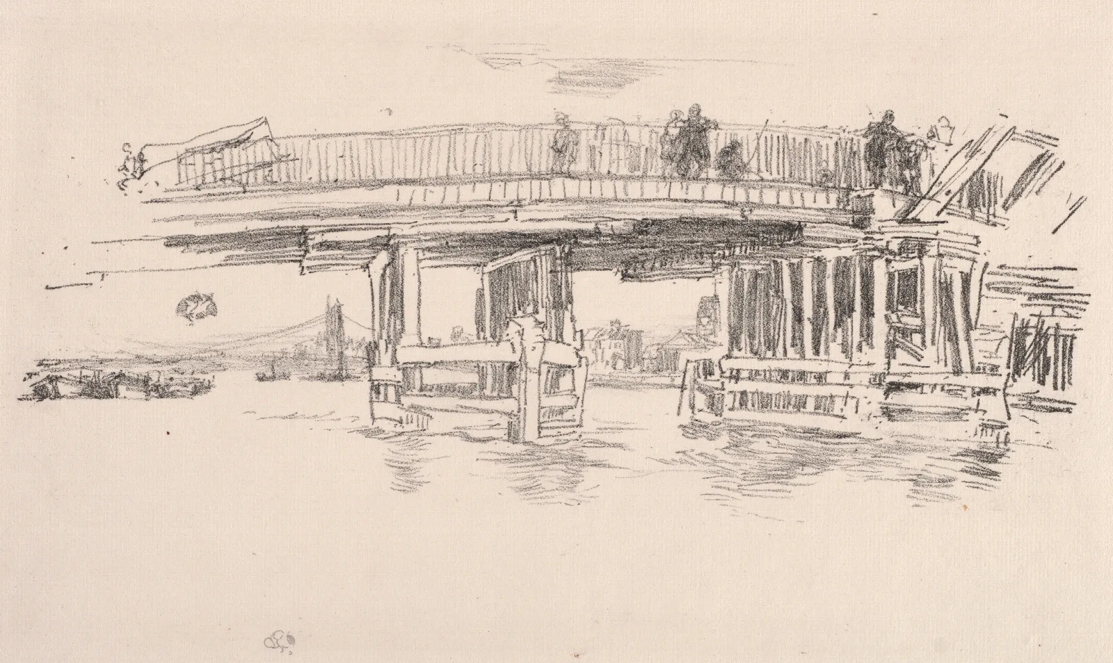 Old Battersea Bridge Wall Art by James Abbott McNeill Whistler - Canvas Print