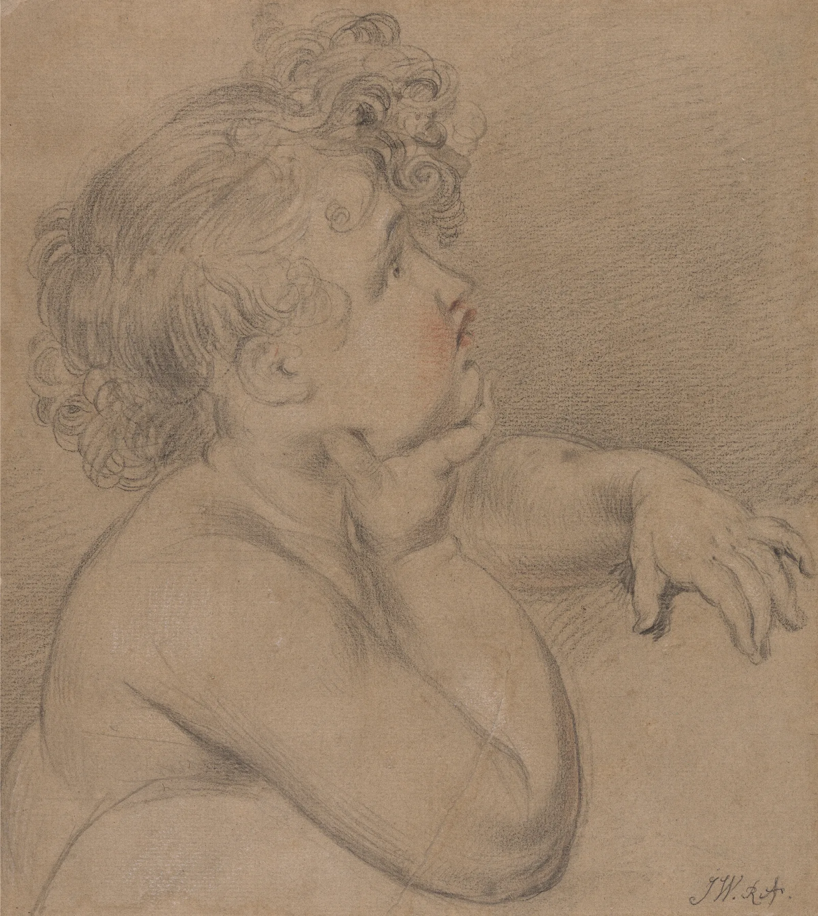 Study From Nature One Of The Children Of Charity For The Large Picture Of The Waterloo Allegory Wall Art by James Ward - Canvas Print