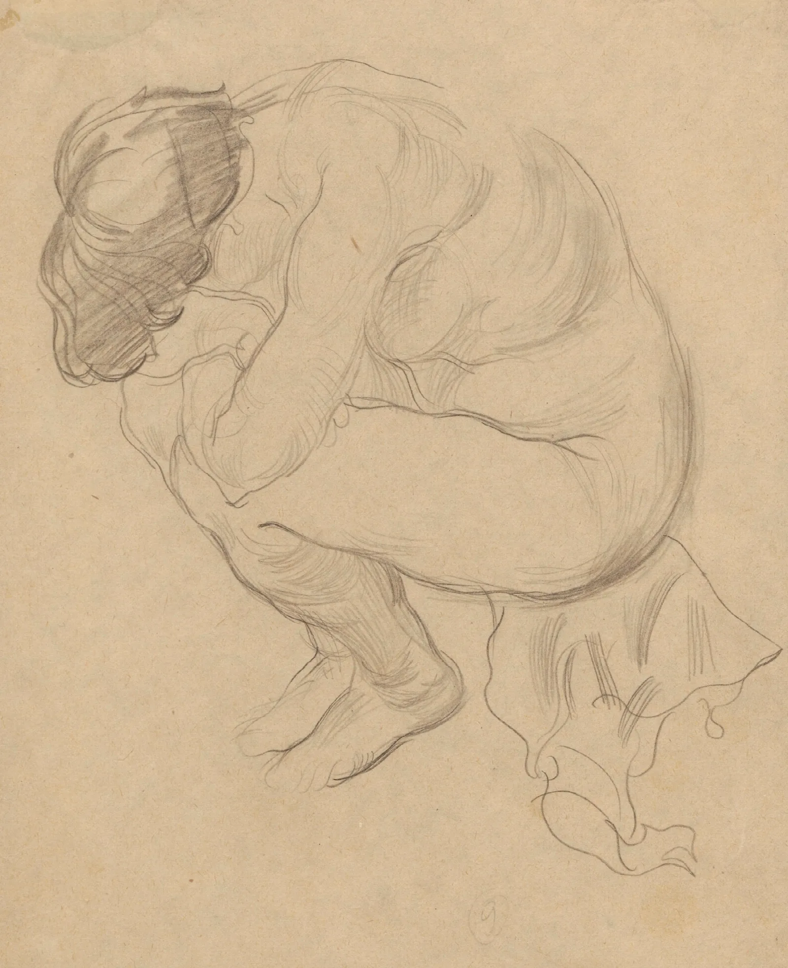 Study Of A Female Nude 5 Wall Art by Zygmunt Waliszewski - Canvas Print