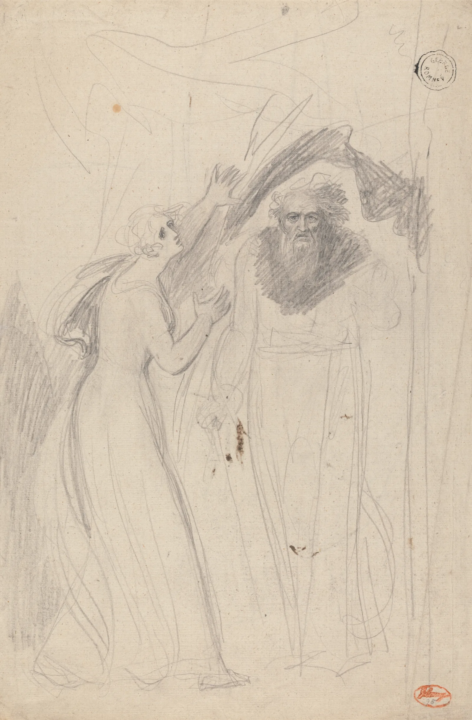 Prospero And Miranda 2 Wall Art by George Romney - Canvas Print