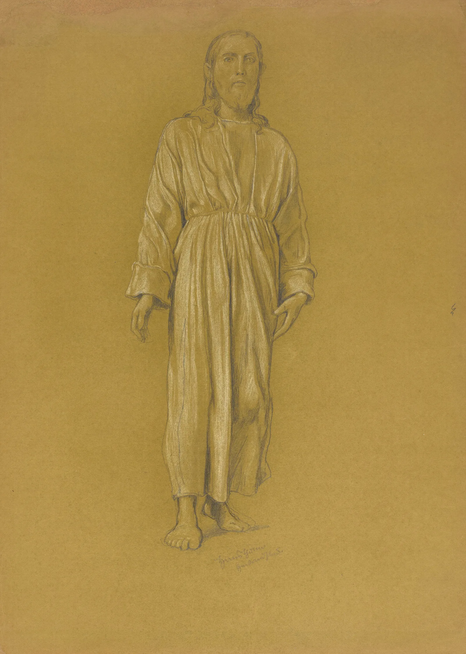 Study Of The Figure Of Christ 3 Wall Art by Hans Thoma - Canvas Print