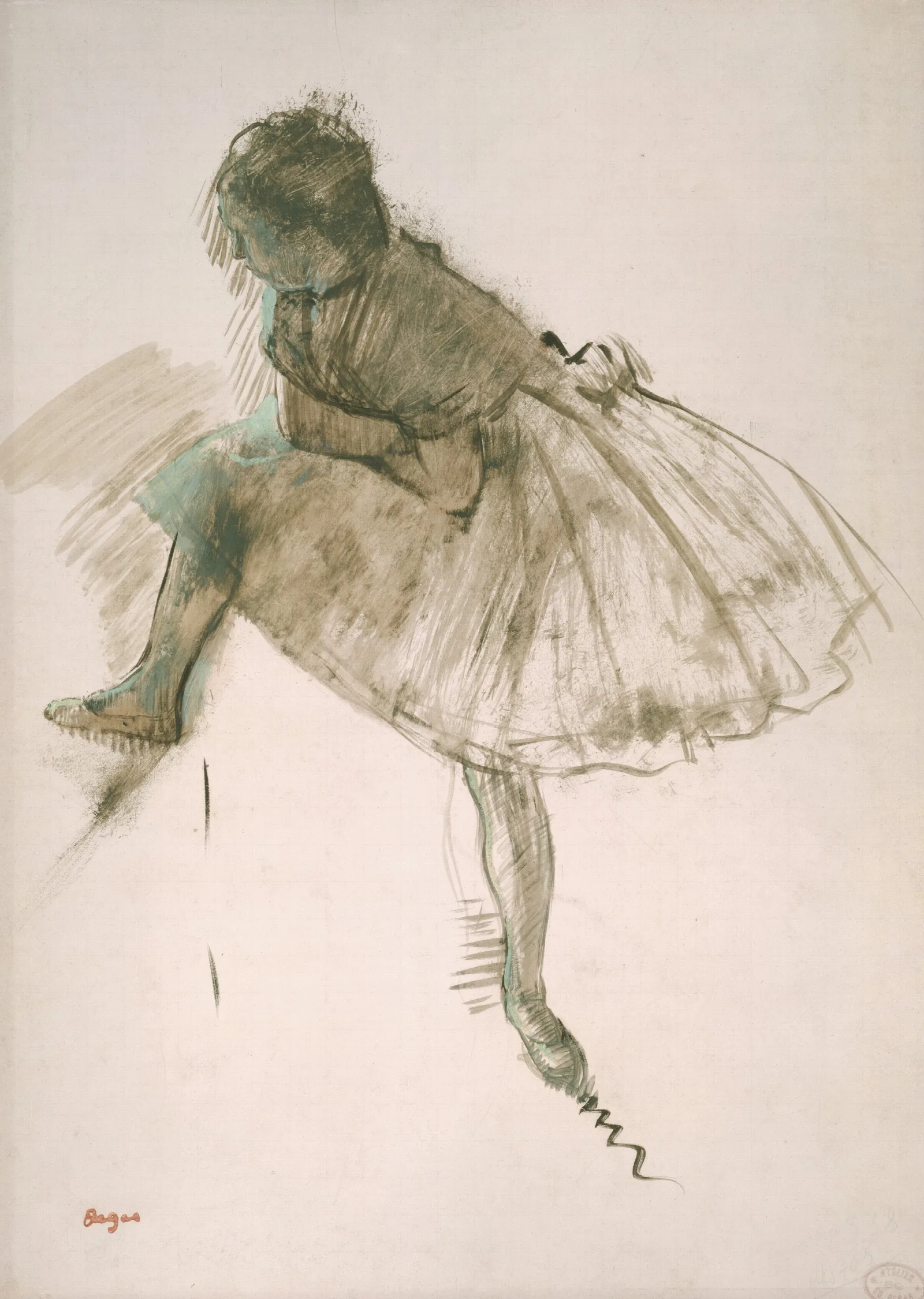 Study Of A Ballet Dancer Wall Art by Edgar Degas - Canvas Print