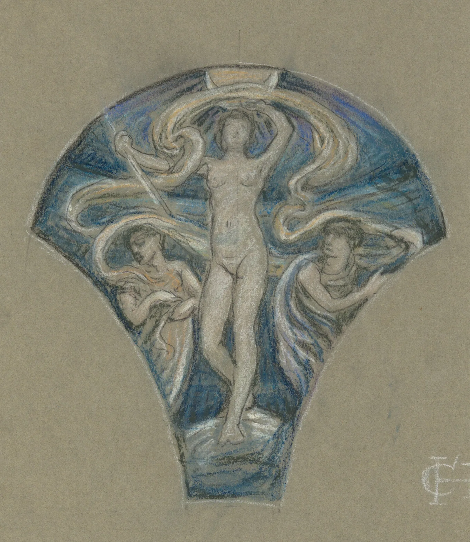 Study For Luna 2 Wall Art by Elihu Vedder - Canvas Print
