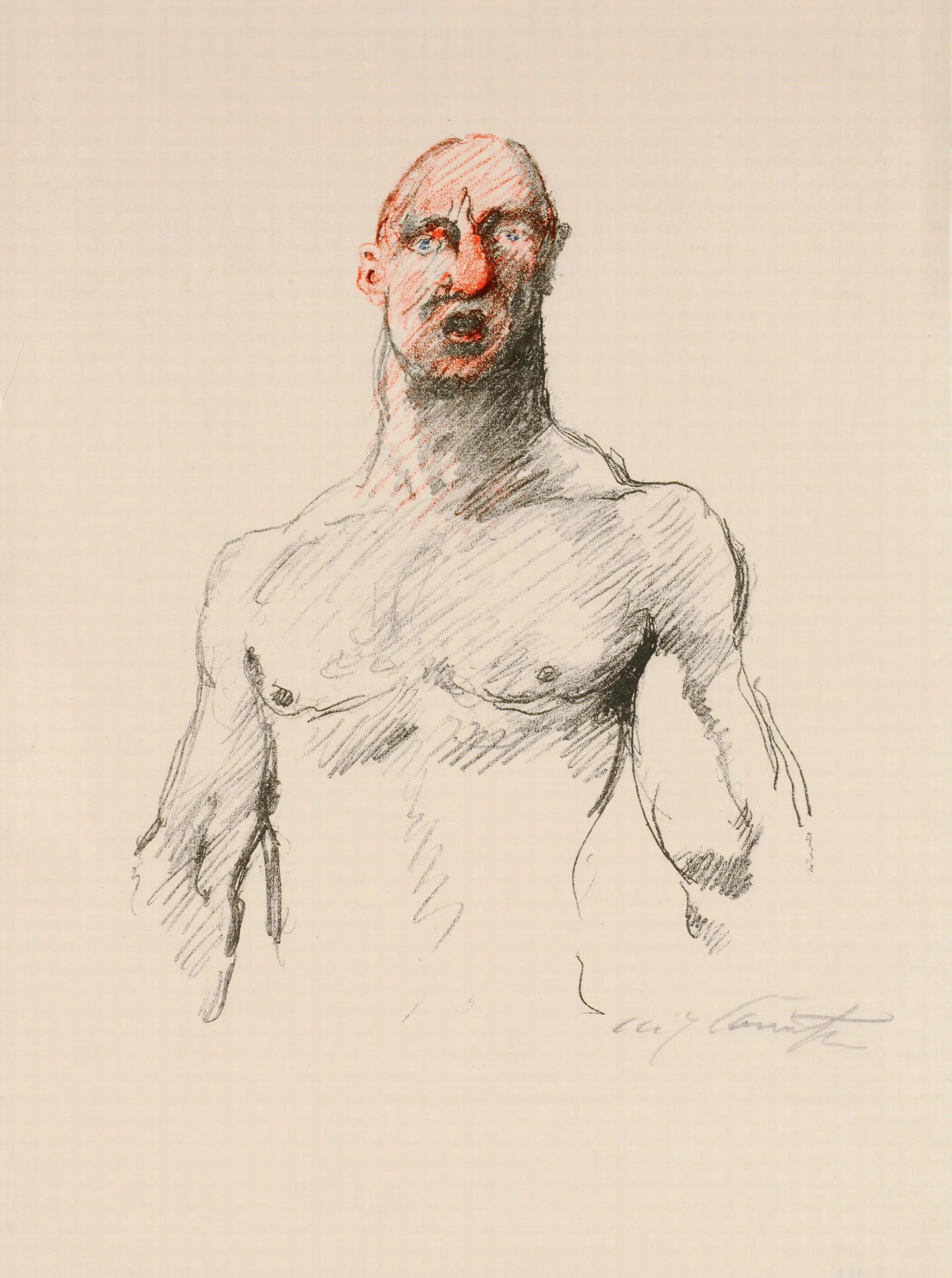 Der Ringer Mit Roter Nase Wall Art by Lovis Corinth - Canvas Print