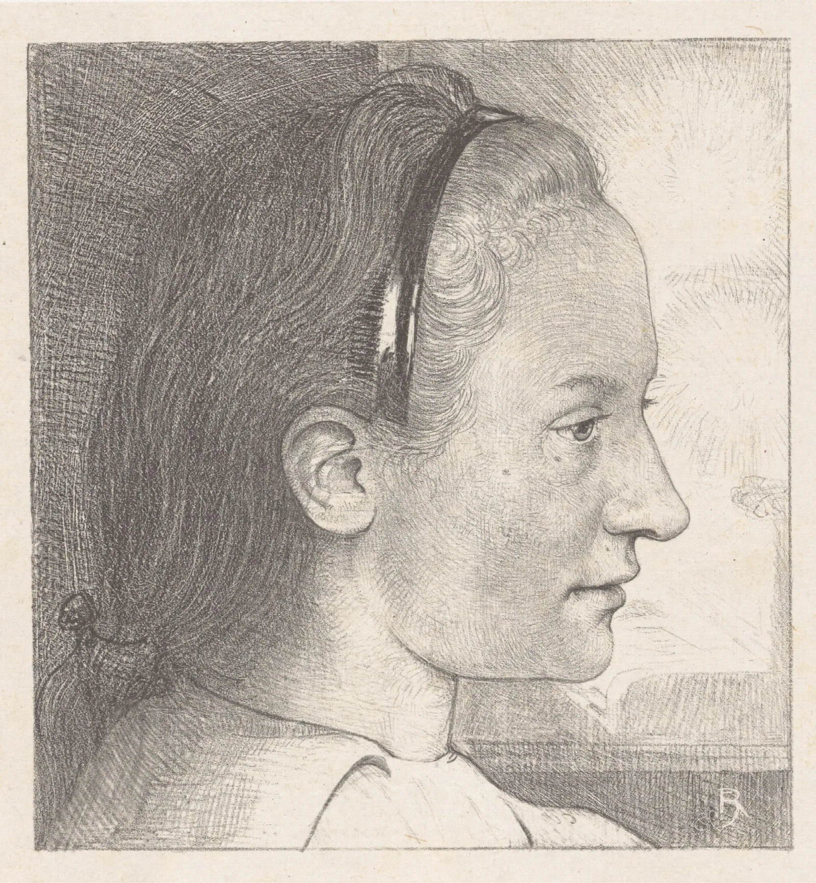 Portret Van Heleen Burgers Wall Art by Richard Nicolaüs Roland Holst - Canvas Print