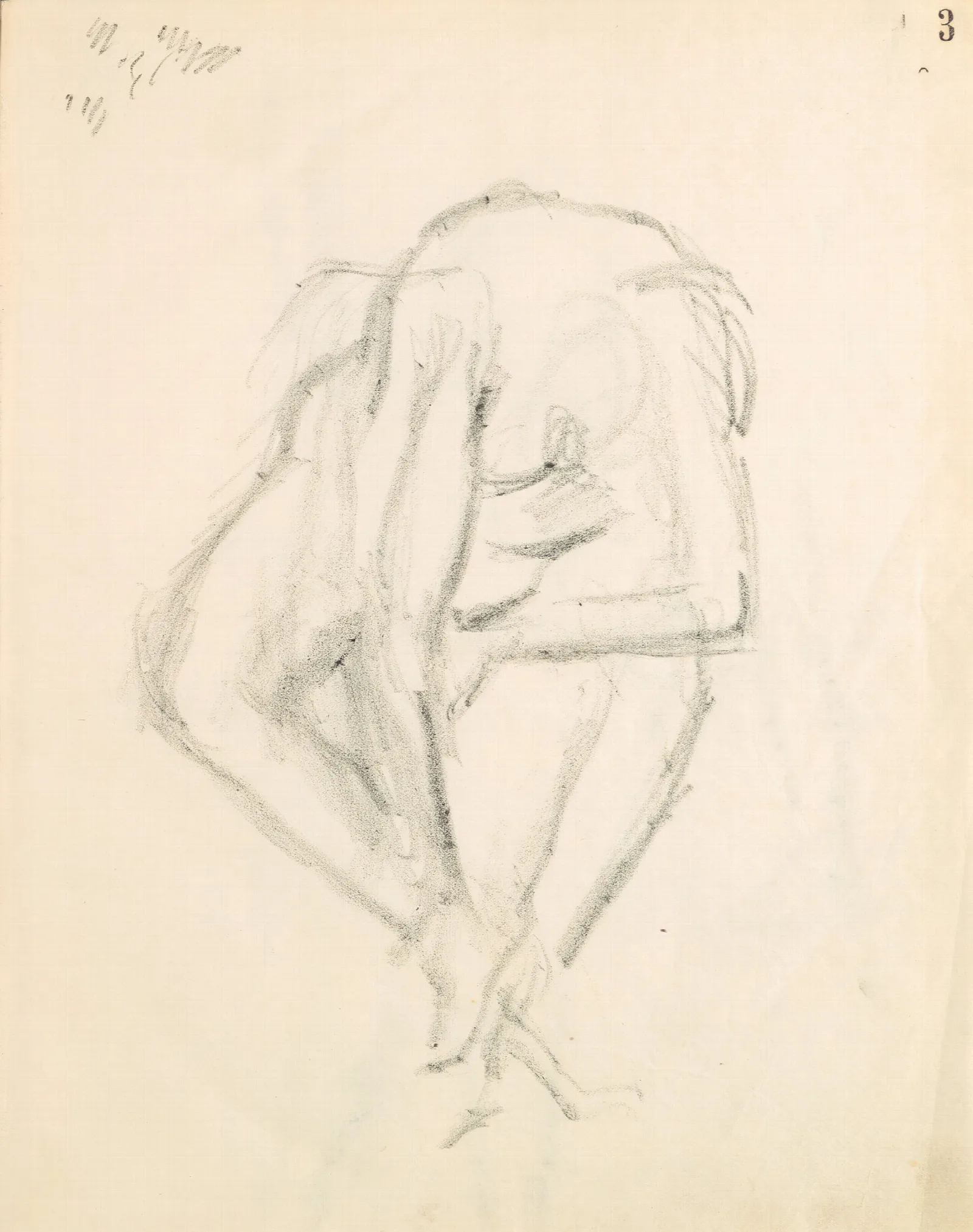 Figure Studies 2 2 Wall Art by Edgar Degas - Canvas Print