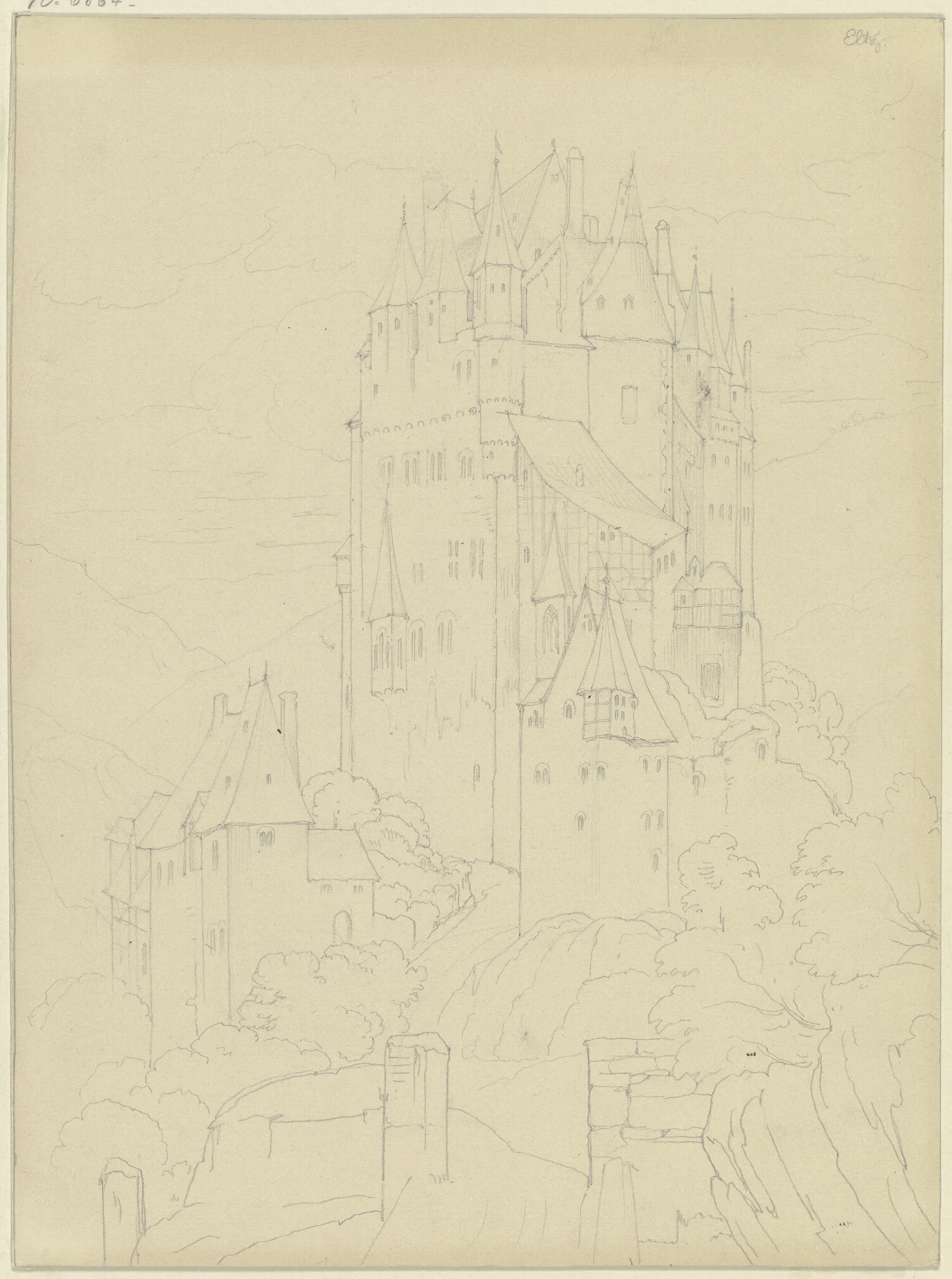 Eltz Castle 2 Wall Art by Eduard von Steinle - Canvas Print