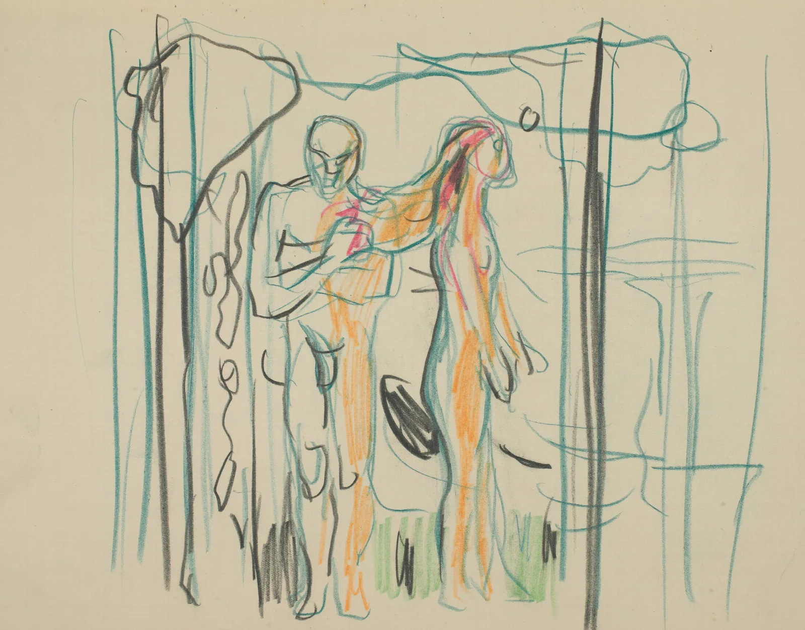 Abstract 21 2 by Edvard Munch (1930) Wall Art by Edvard Munch - Canvas Print