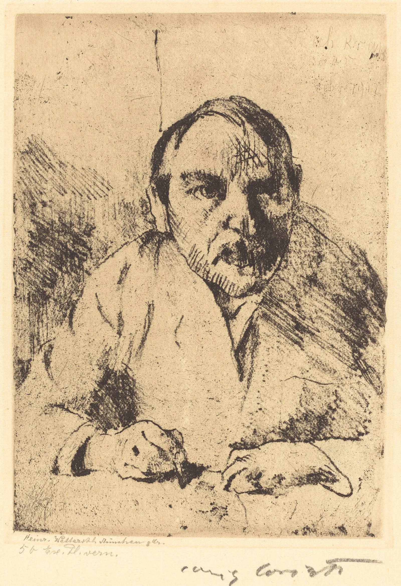 Self Portrait Selbstbildnis Wall Art by Lovis Corinth - Canvas Print