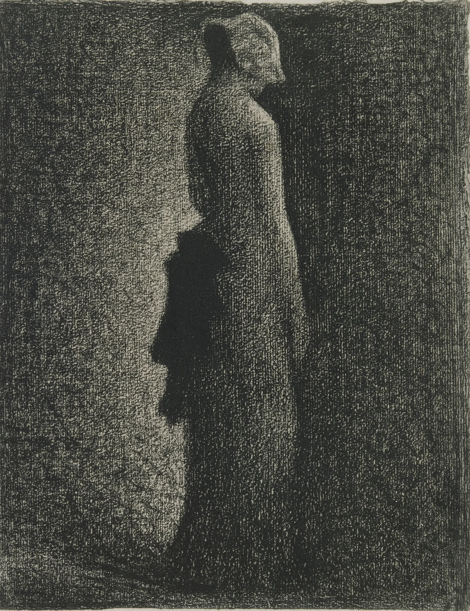 The Black Bow Wall Art by Georges Seurat - Canvas Print