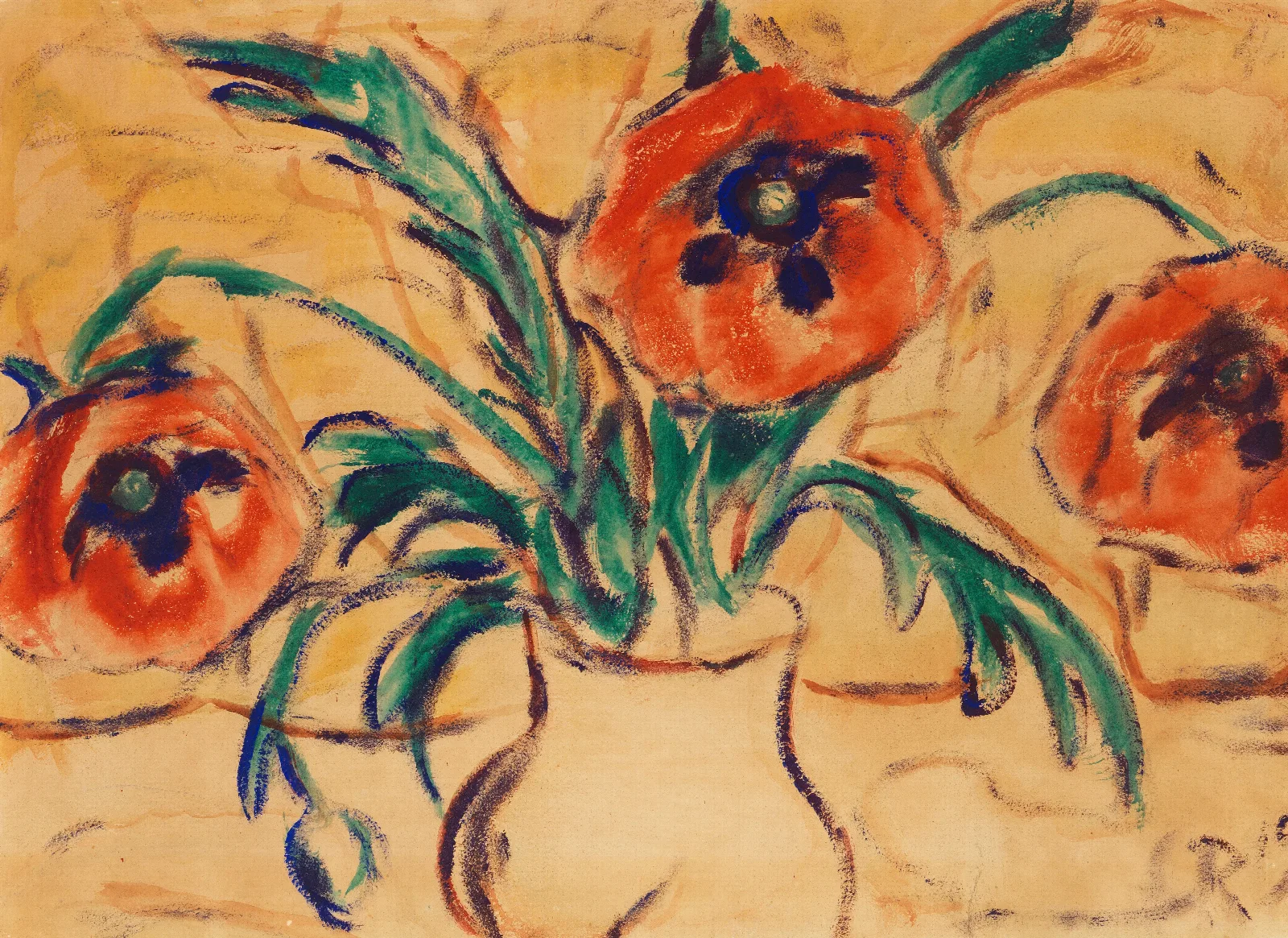 Klatschmohn Wall Art by Christian Rohlfs - Canvas Print