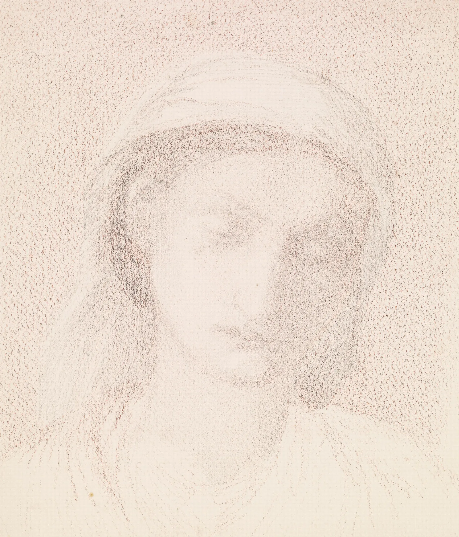 Female Head Study Of A Woman Wall Art by Sir Edward Coley Burne-Jones - Canvas Print