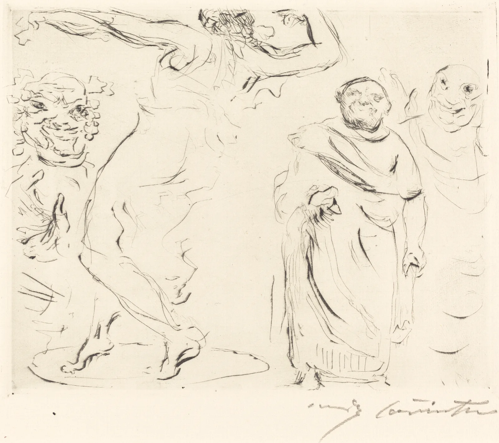 The Banquet Of Trimalchio Pl Xi Wall Art by Lovis Corinth - Canvas Print