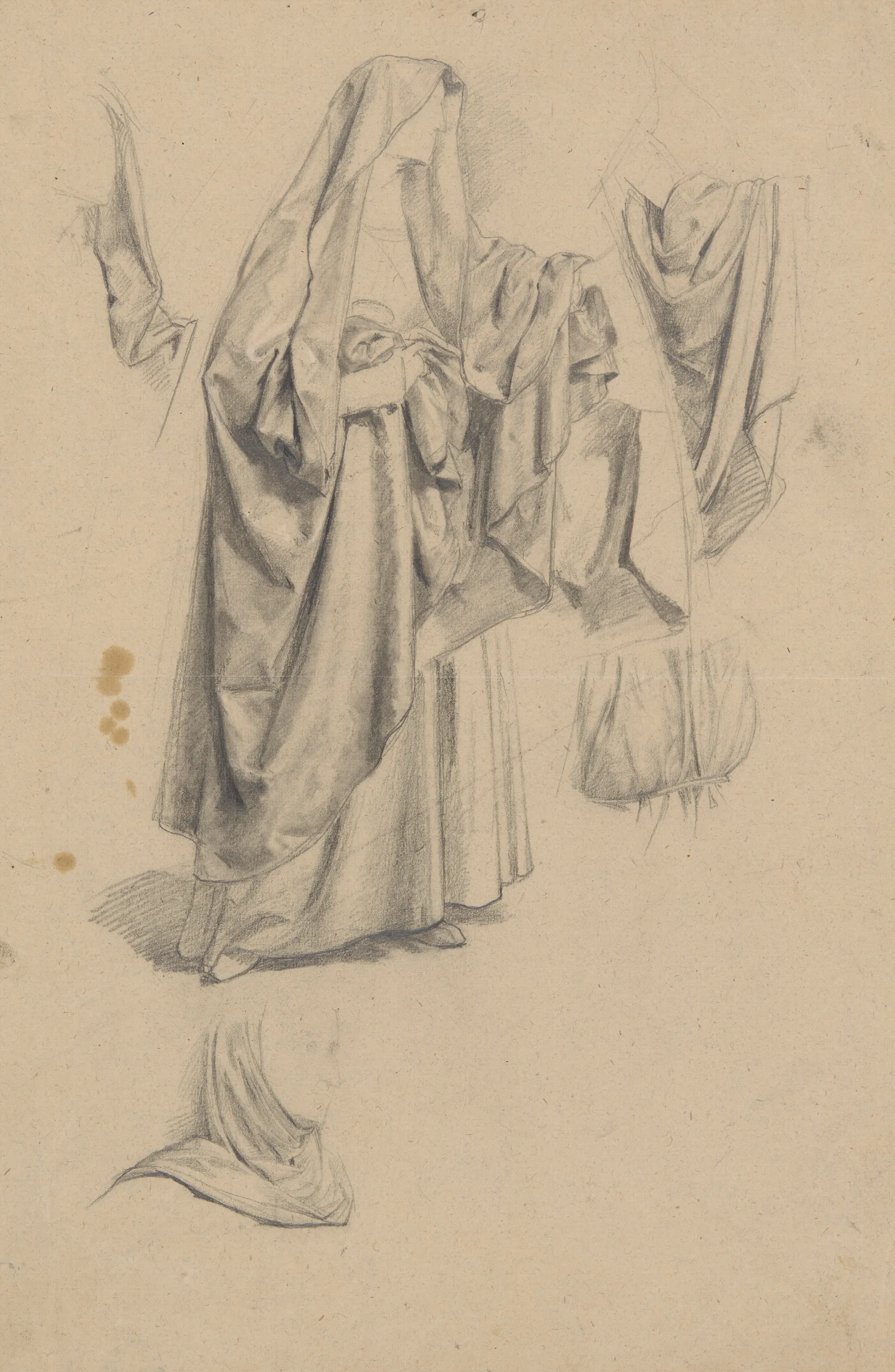 Study Of The Figure Of The Virgin Mary For The Painting Three Marys Wall Art by Józef Simmler - Canvas Print