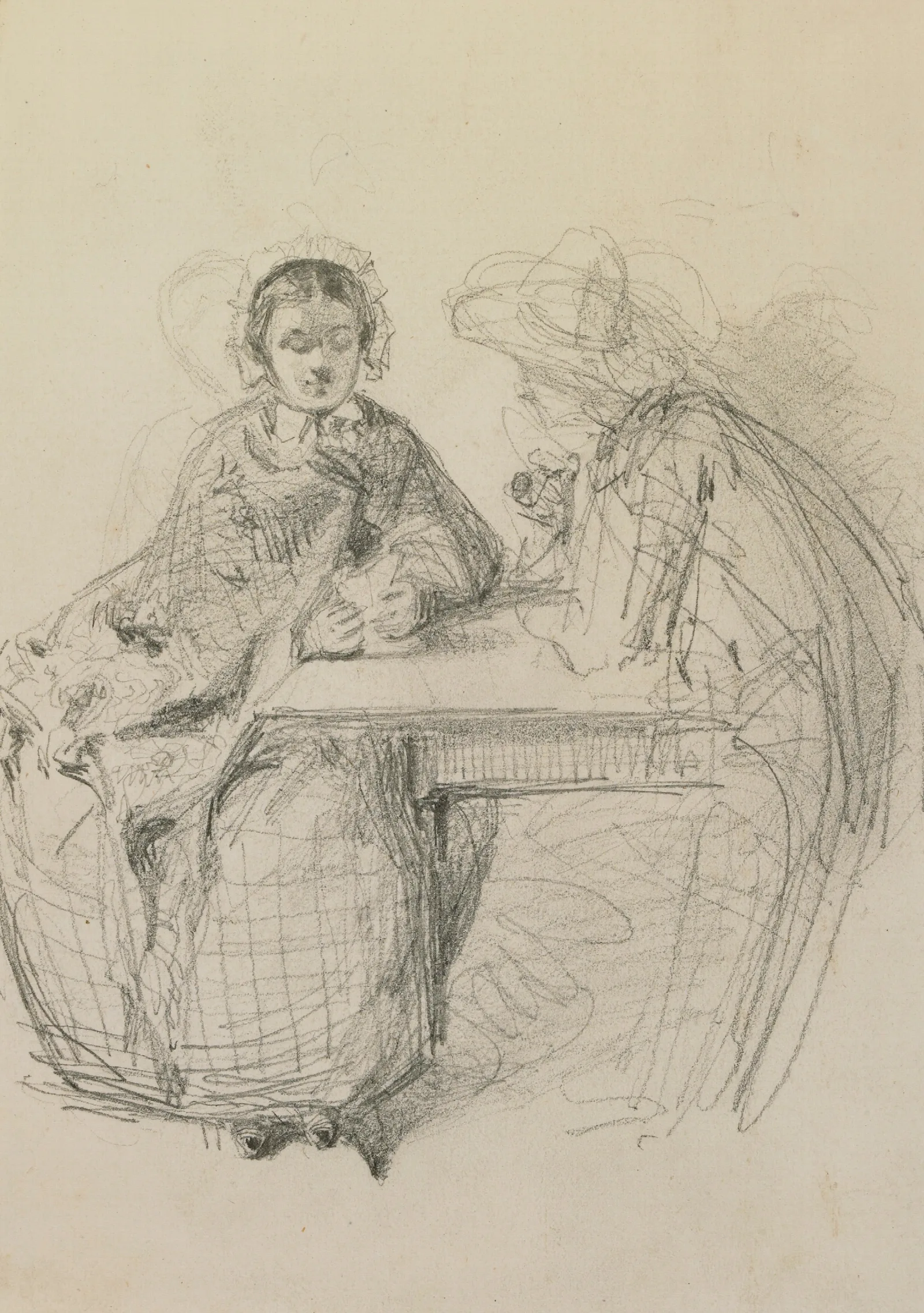 Couple Seated At A Table Wall Art by James Abbott McNeill Whistler - Canvas Print