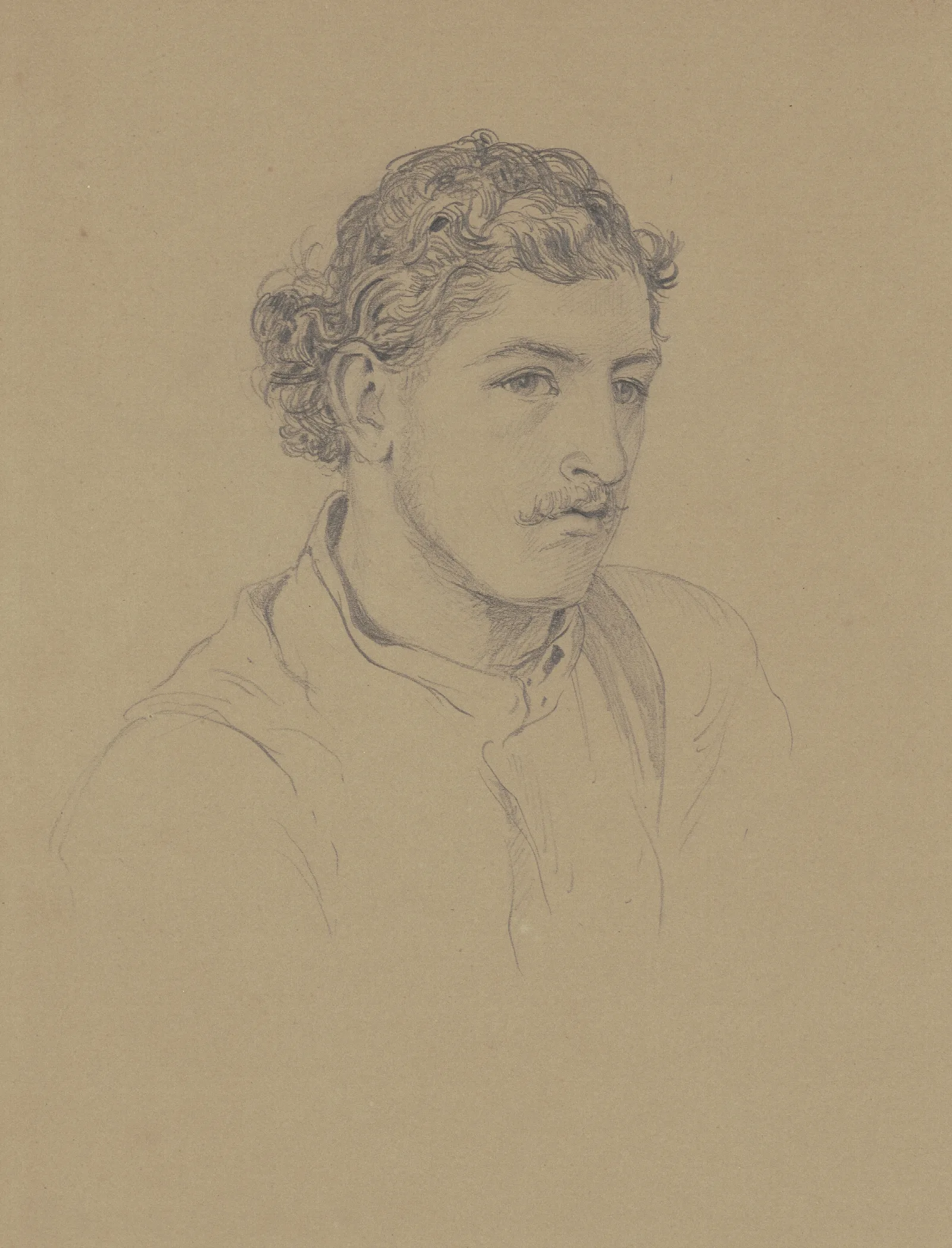 Man With Curly Hair Wall Art by John Singer Sargent - Canvas Print