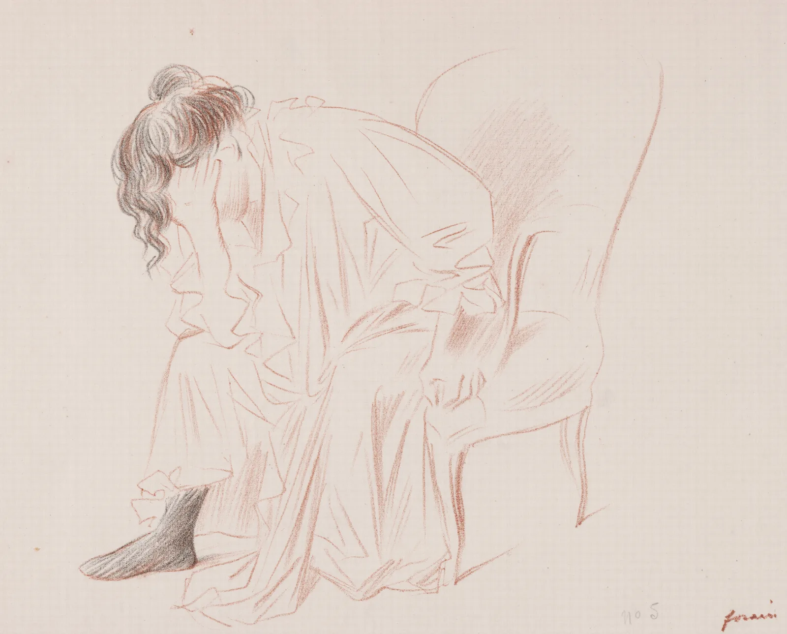 Woman Seated 2 Wall Art by Jean-Louis Forain - Canvas Print