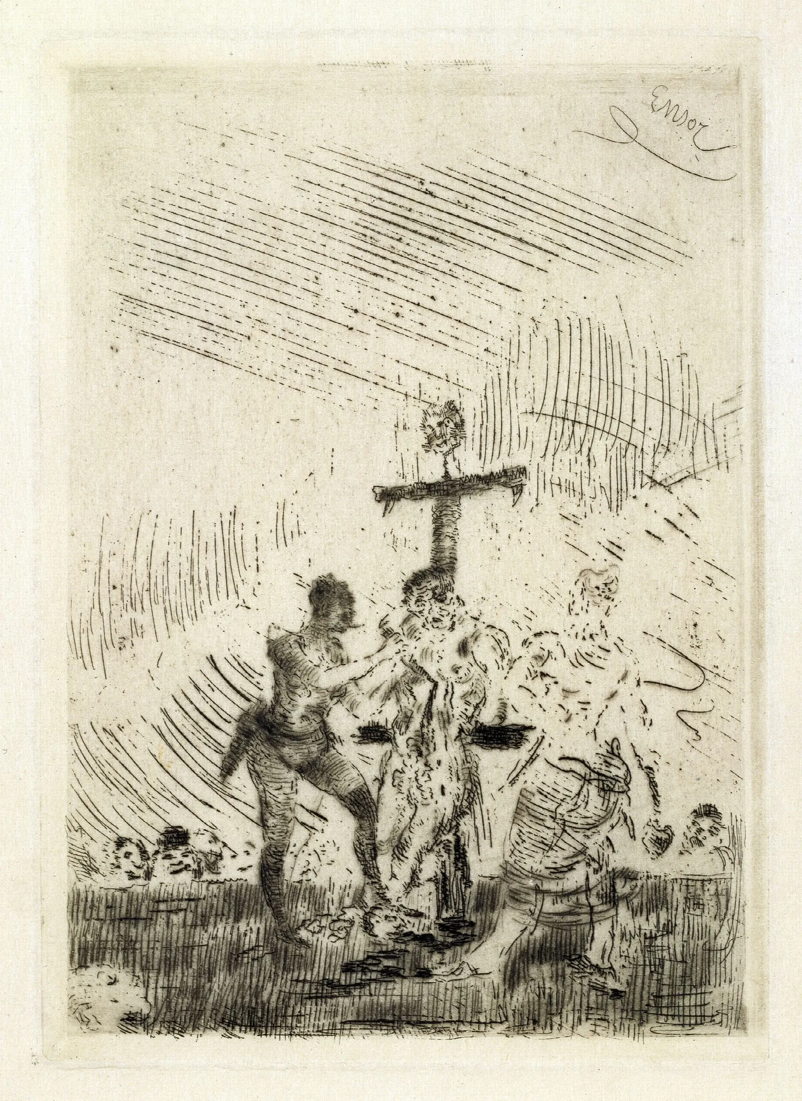 Flaying A Convict Wall Art by James Ensor - Canvas Print