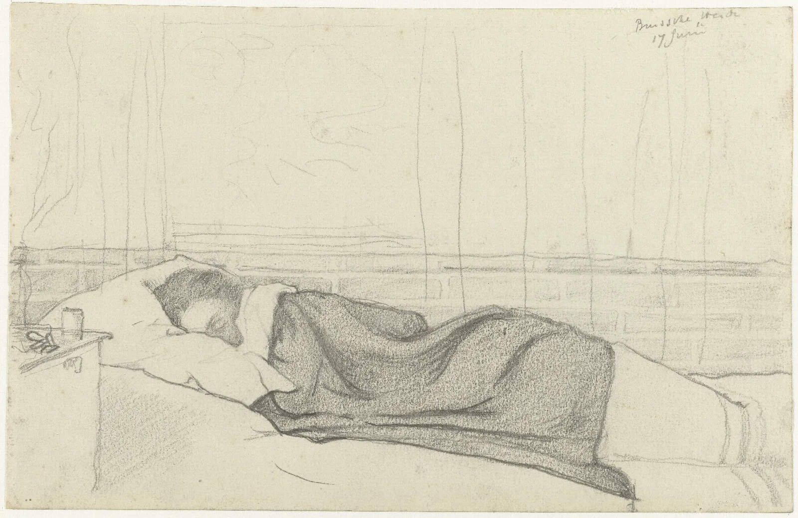Vrouw Van Richard Roland Holst In Bed Naar Links Wall Art by Richard Nicolaüs Roland Holst - Canvas Print