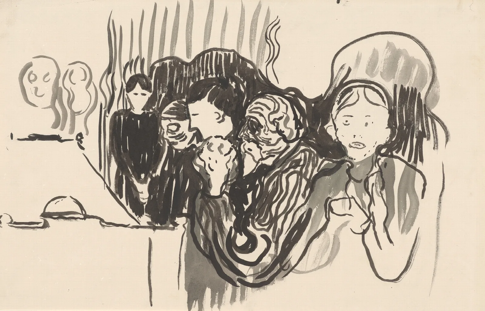 By The Deathbed Fever Wall Art by Edvard Munch - Canvas Print