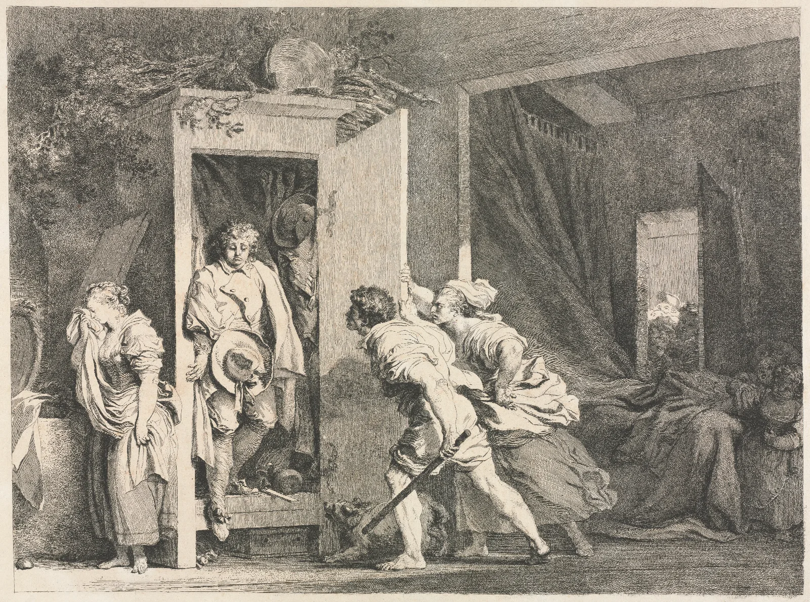 The Cupboard Wall Art by Jean-Honoré Fragonard - Canvas Print