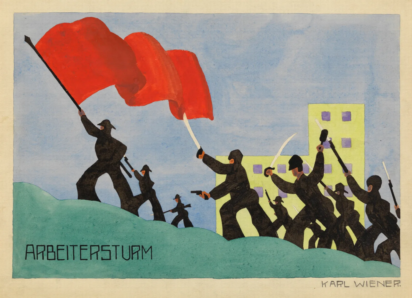 Arbeitersturm Wall Art by Karl Wiener - Canvas Print