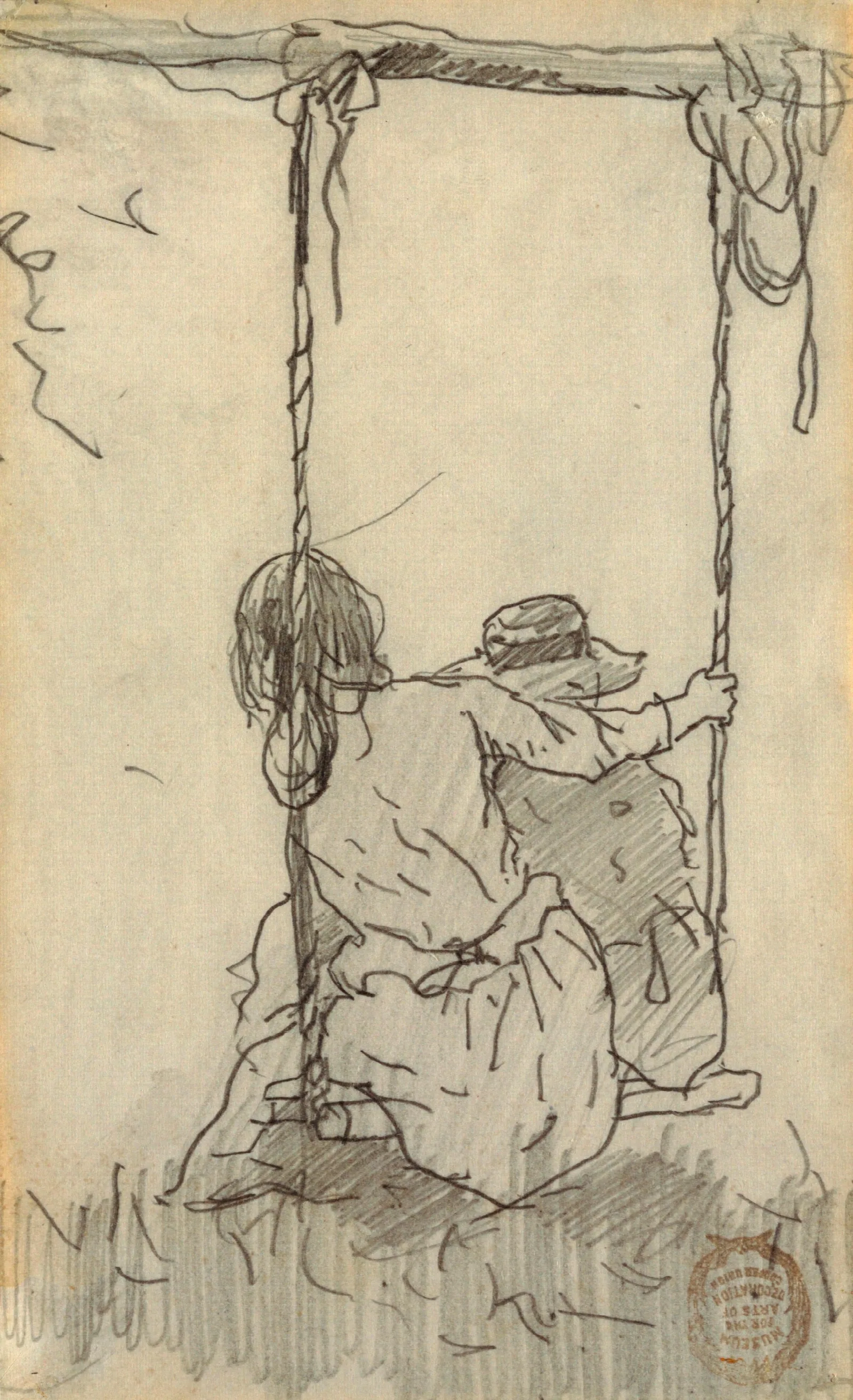 Two Girls On A Swing Wall Art by Winslow Homer - Canvas Print