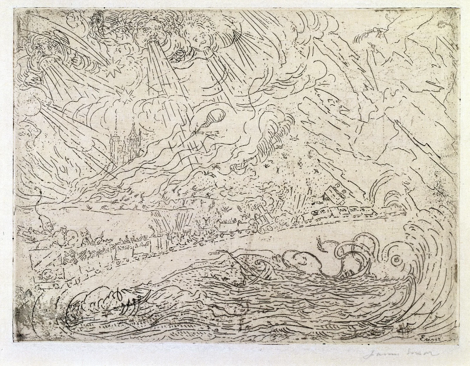 The Cataclysms Wall Art by James Ensor - Canvas Print