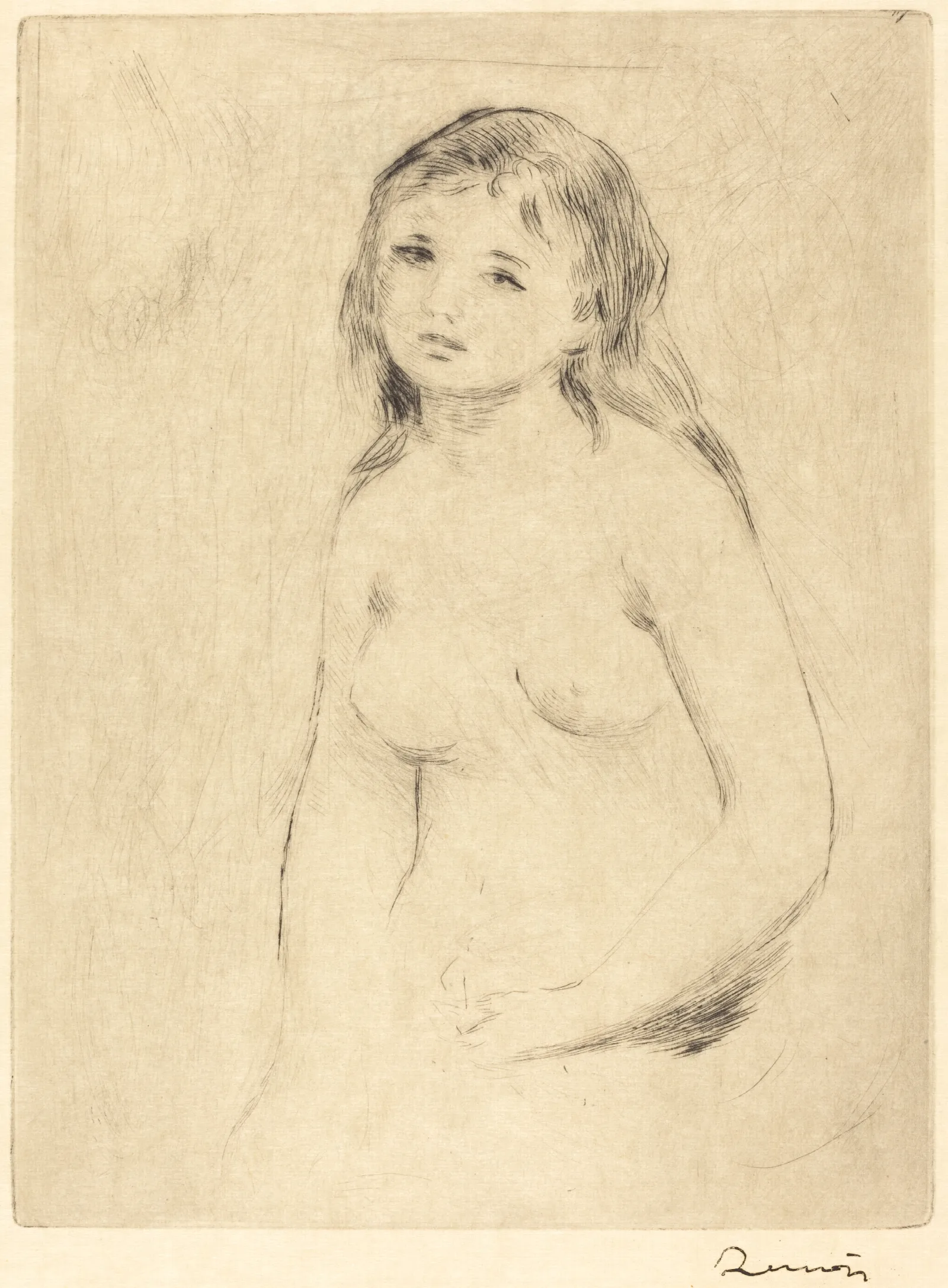 Study For A Bather Etude Pour Une Baigneuse Wall Art by Pierre-Auguste Renoir - Canvas Print
