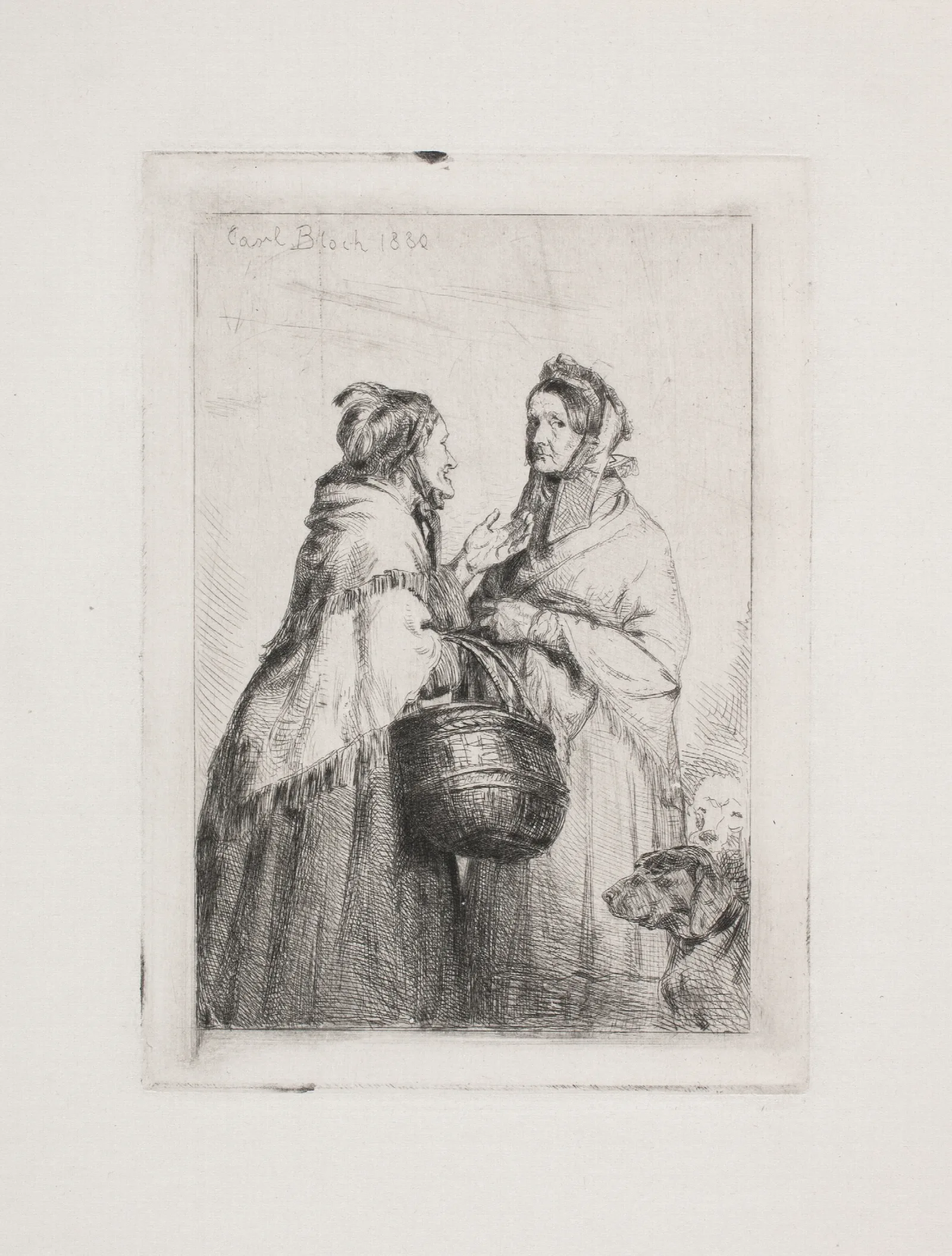 The Gossiping Wives Wall Art by Carl Bloch - Canvas Print