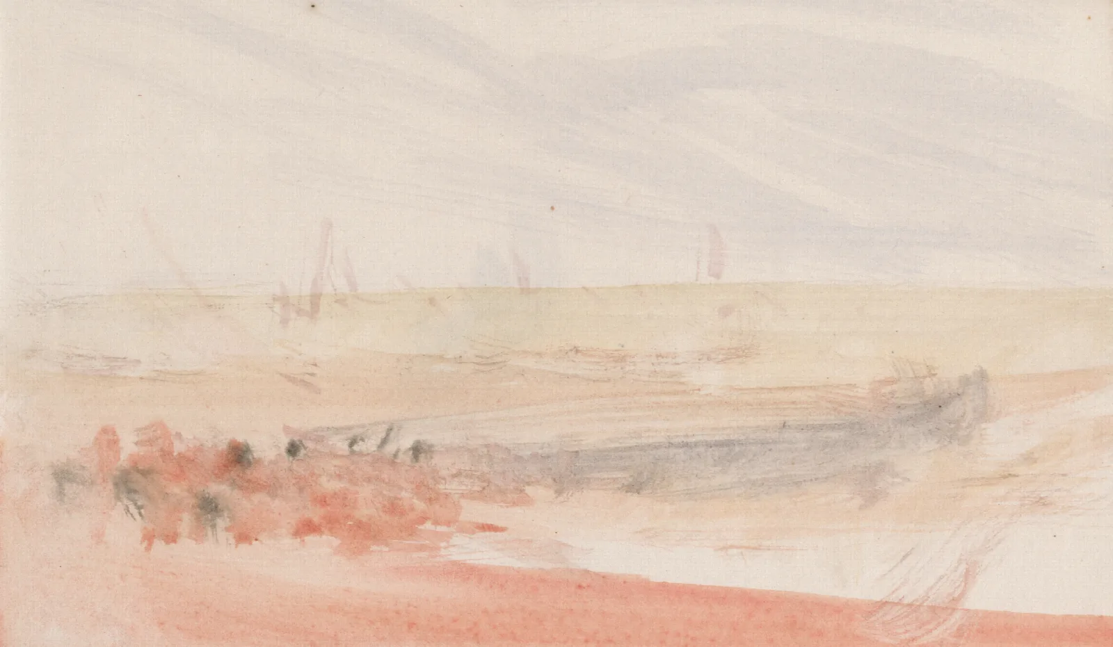 The Channel Sketchbook 47 Wall Art by Joseph Mallord William Turner - Canvas Print