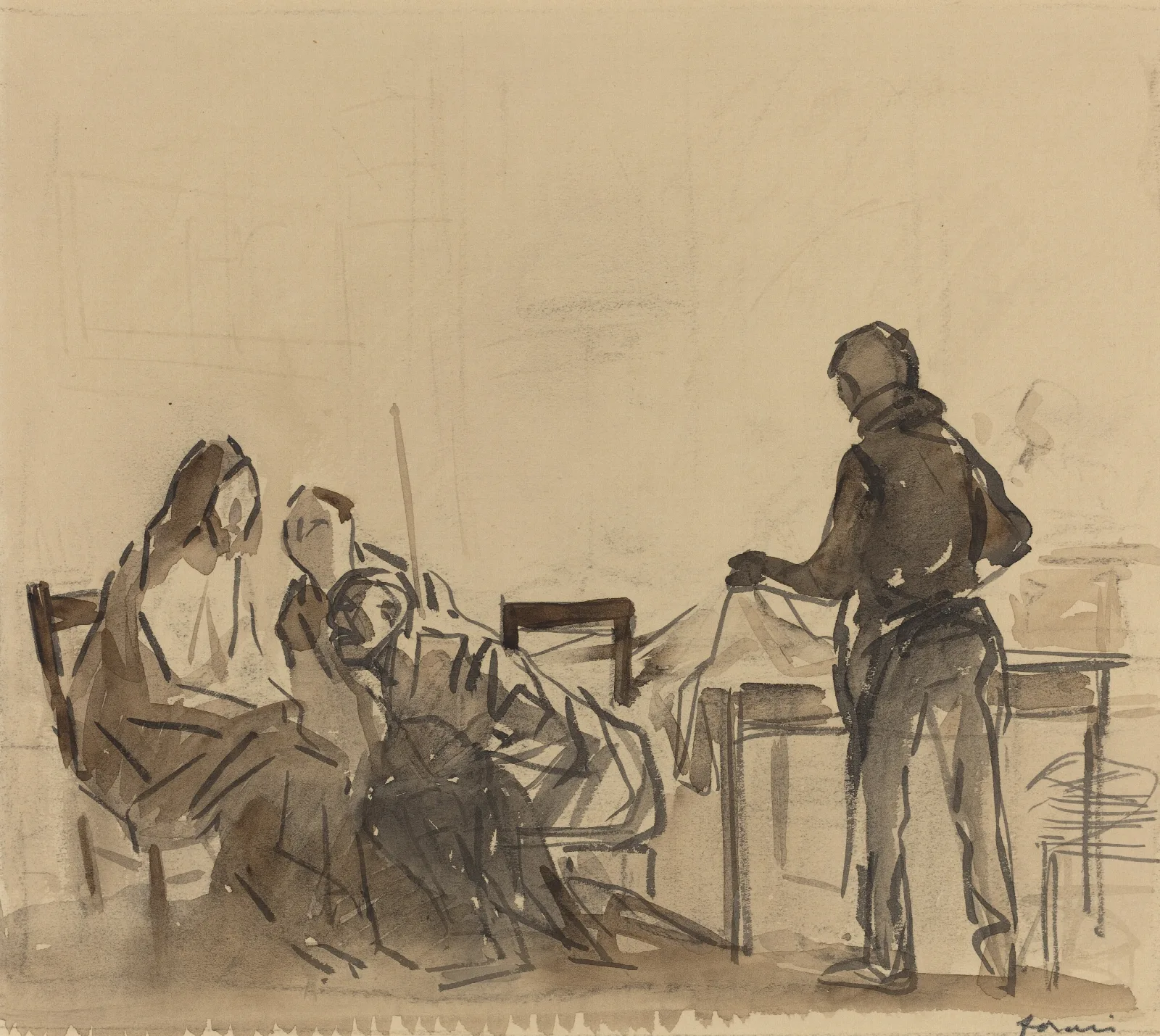 Before The Repast At Emmaus Wall Art by Jean-Louis Forain - Canvas Print