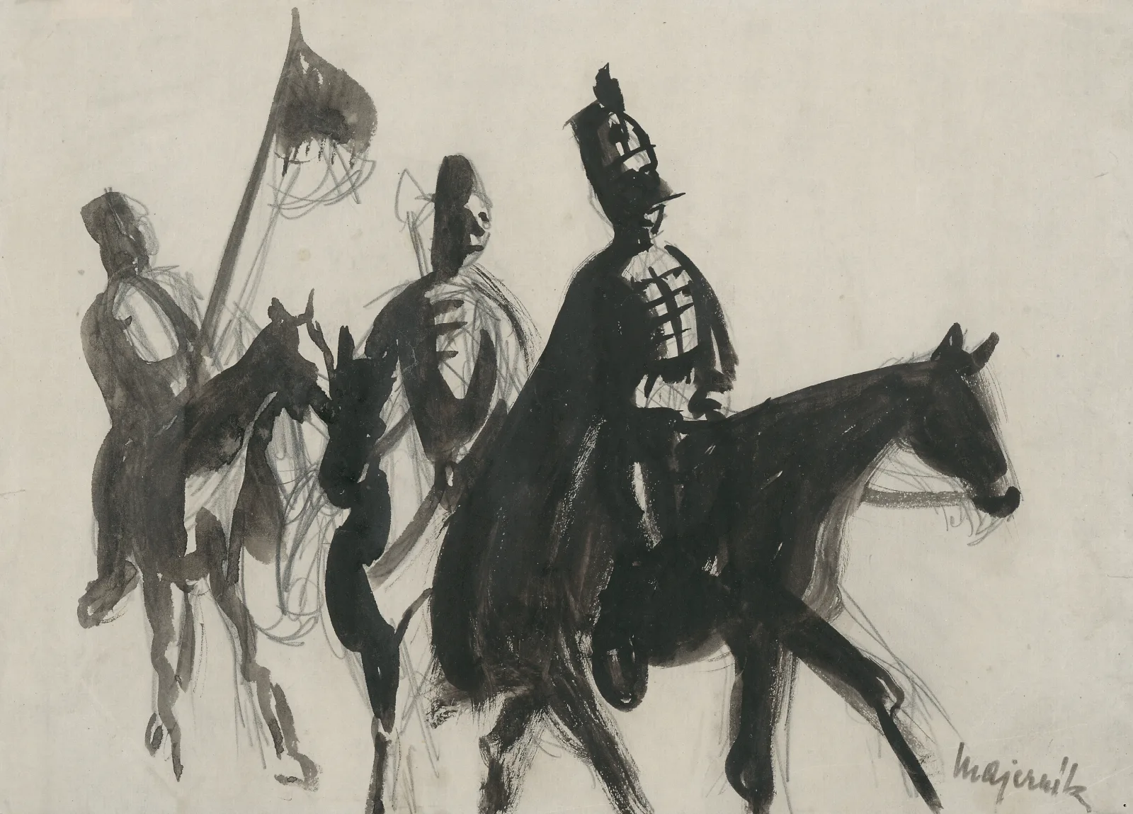Riders 5 Wall Art by Cyprián Majerník - Canvas Print